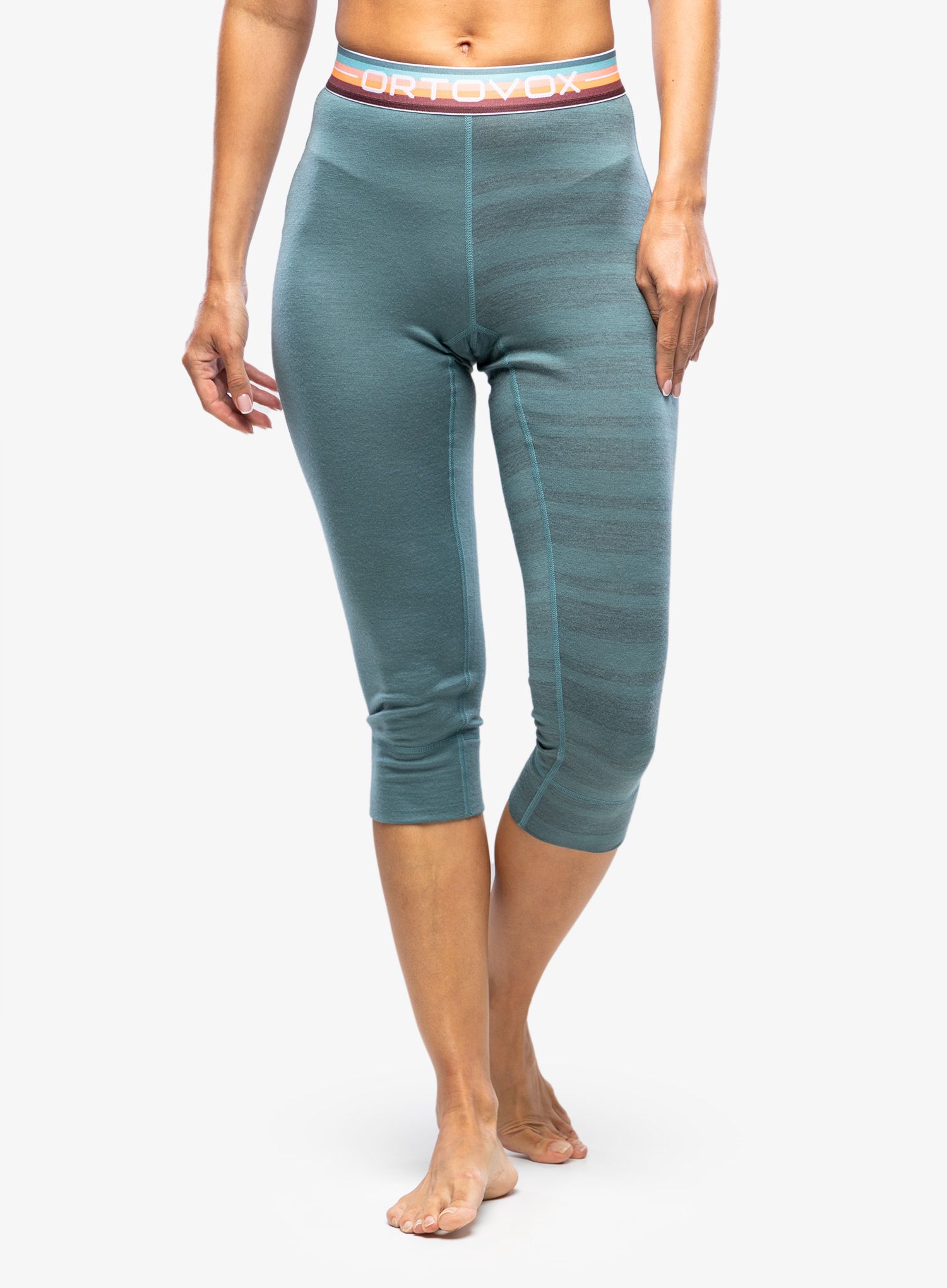 Ženske termo pajkice Ortovox 185 Rock N Wool Short Pants - arctic grey