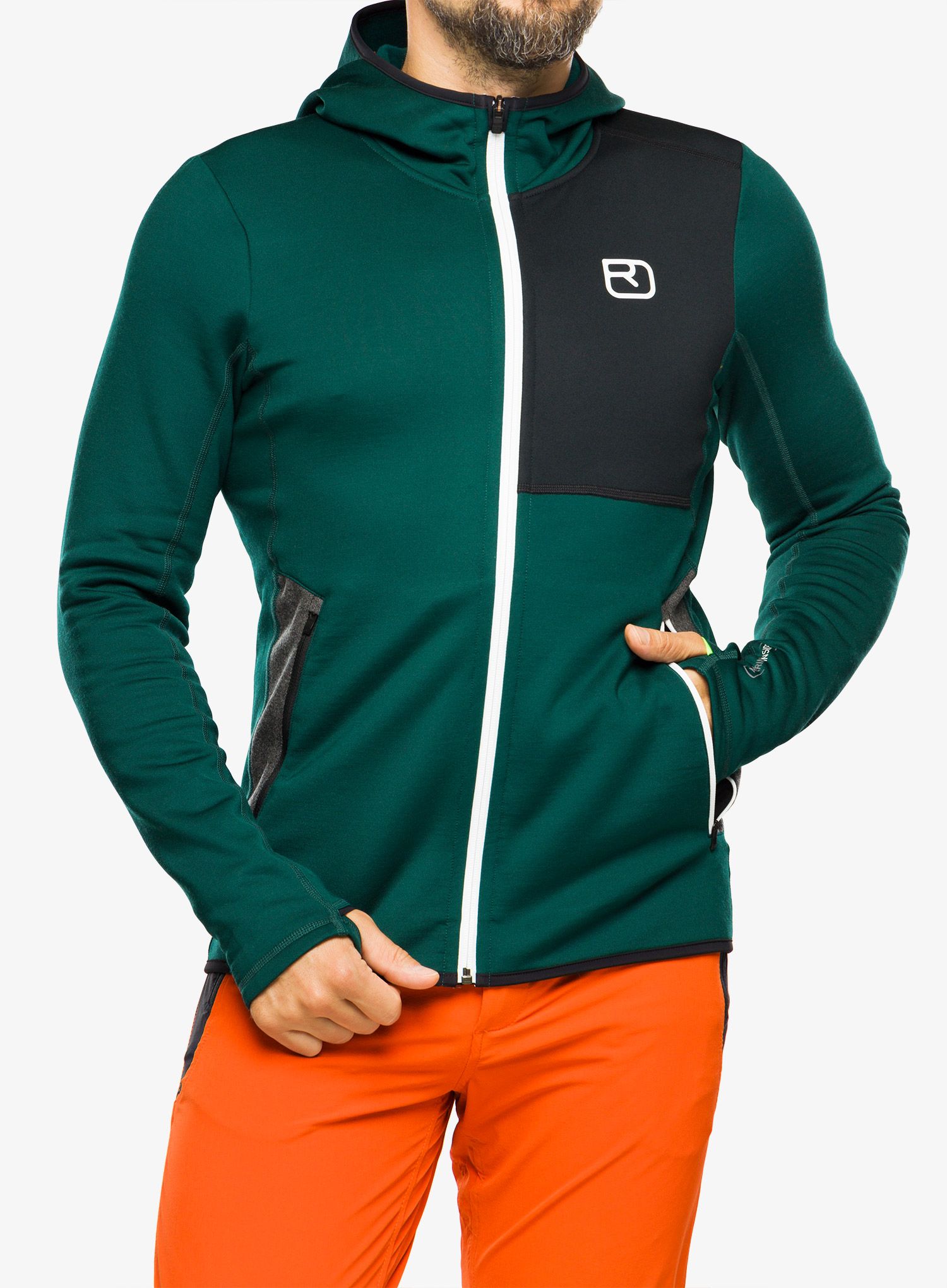 Moška jopica Ortovox Fleece Hoody - dark pacific
