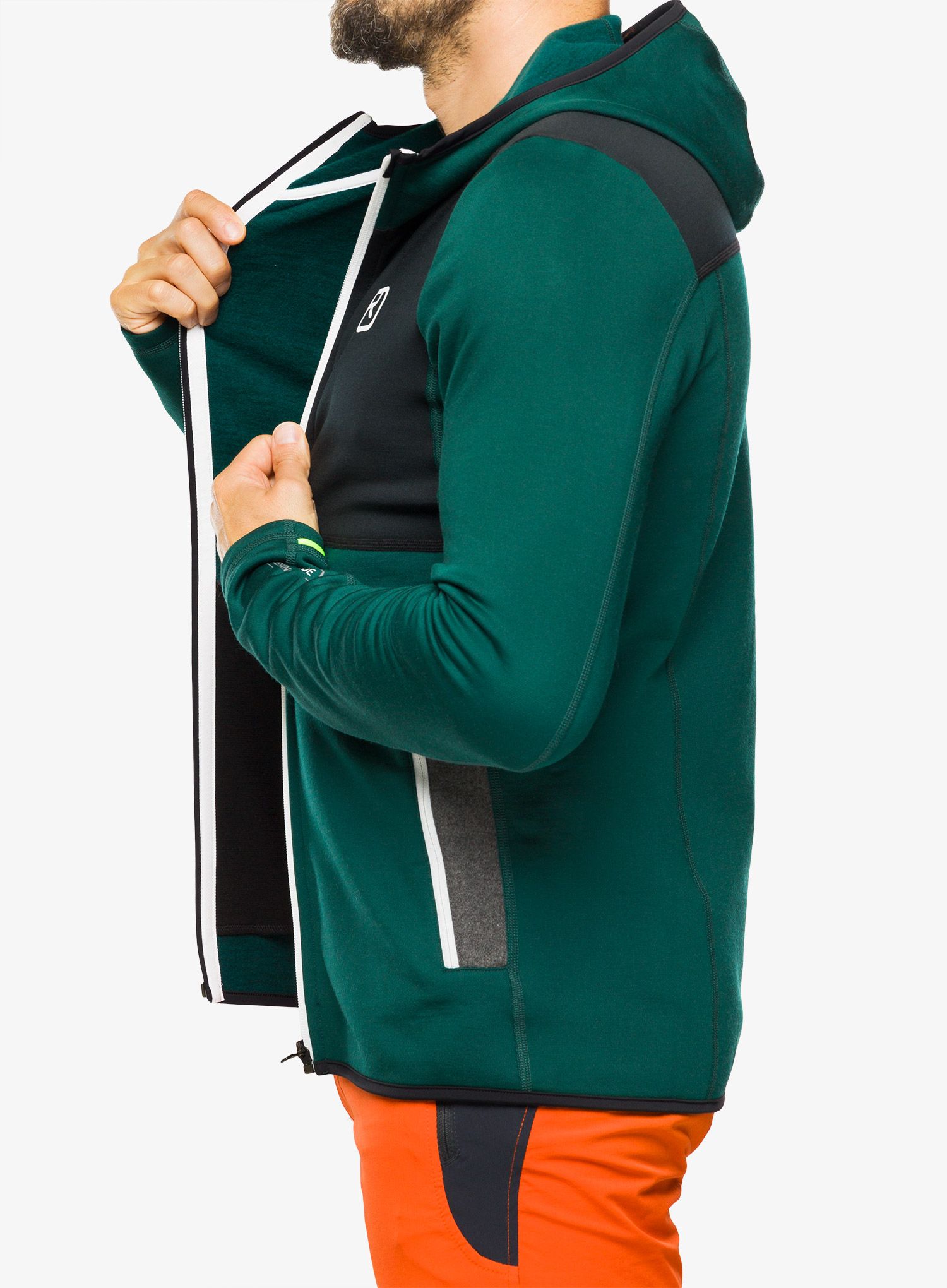 Moška jopica Ortovox Fleece Hoody - dark pacific