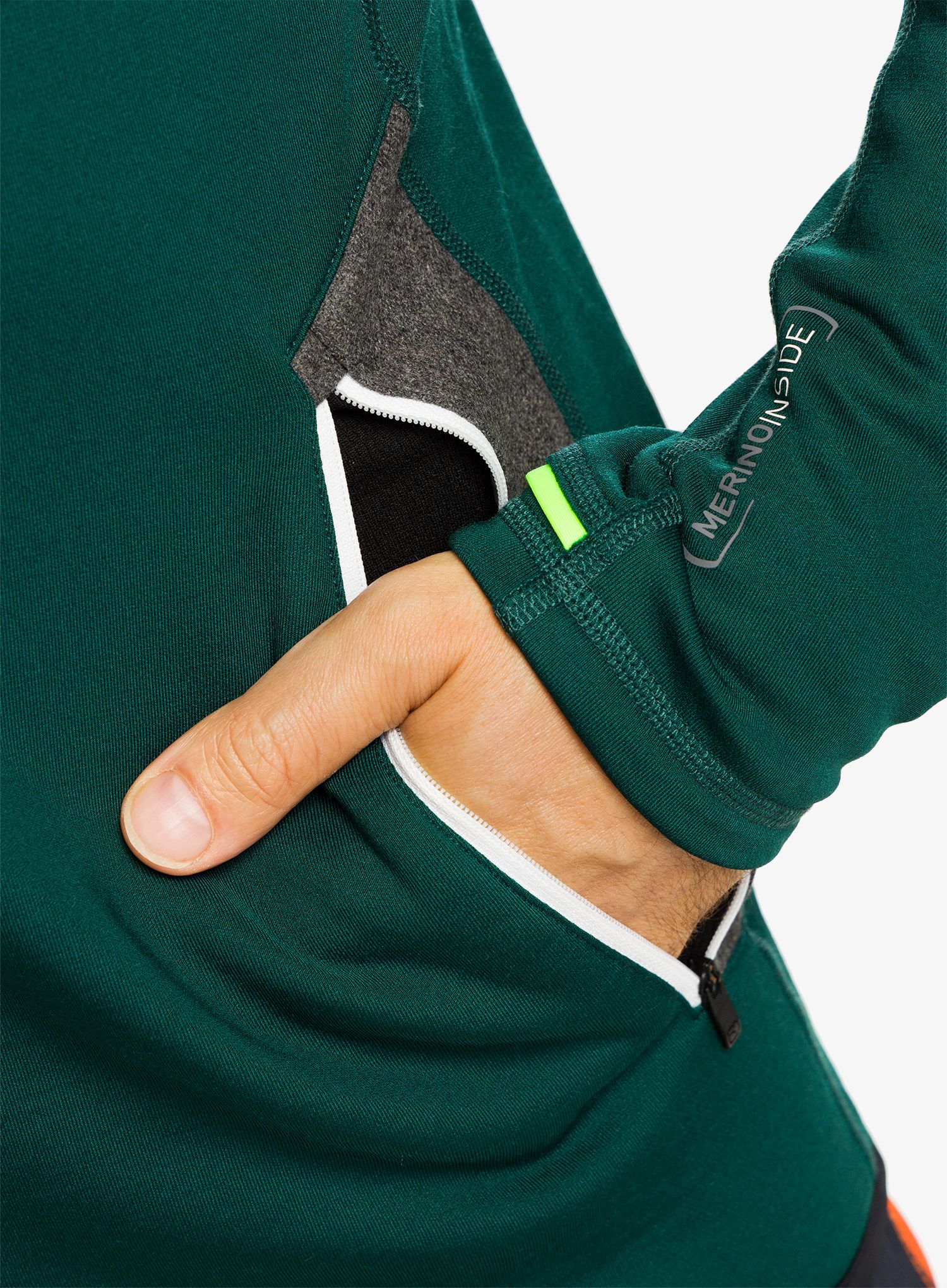 Moška jopica Ortovox Fleece Hoody - dark pacific