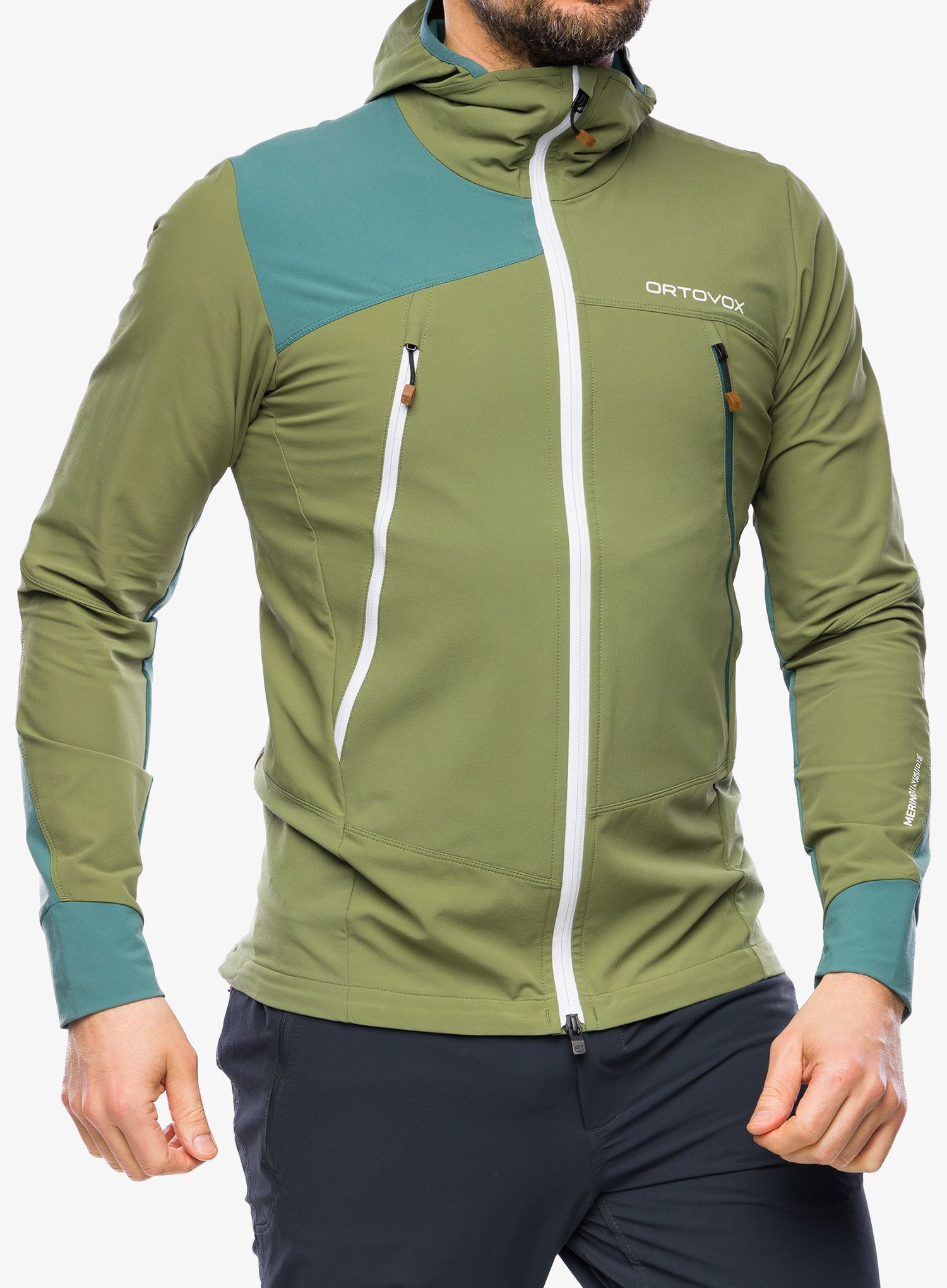 Softshell Ortovox Pala Hooded Jacket - wild herbs