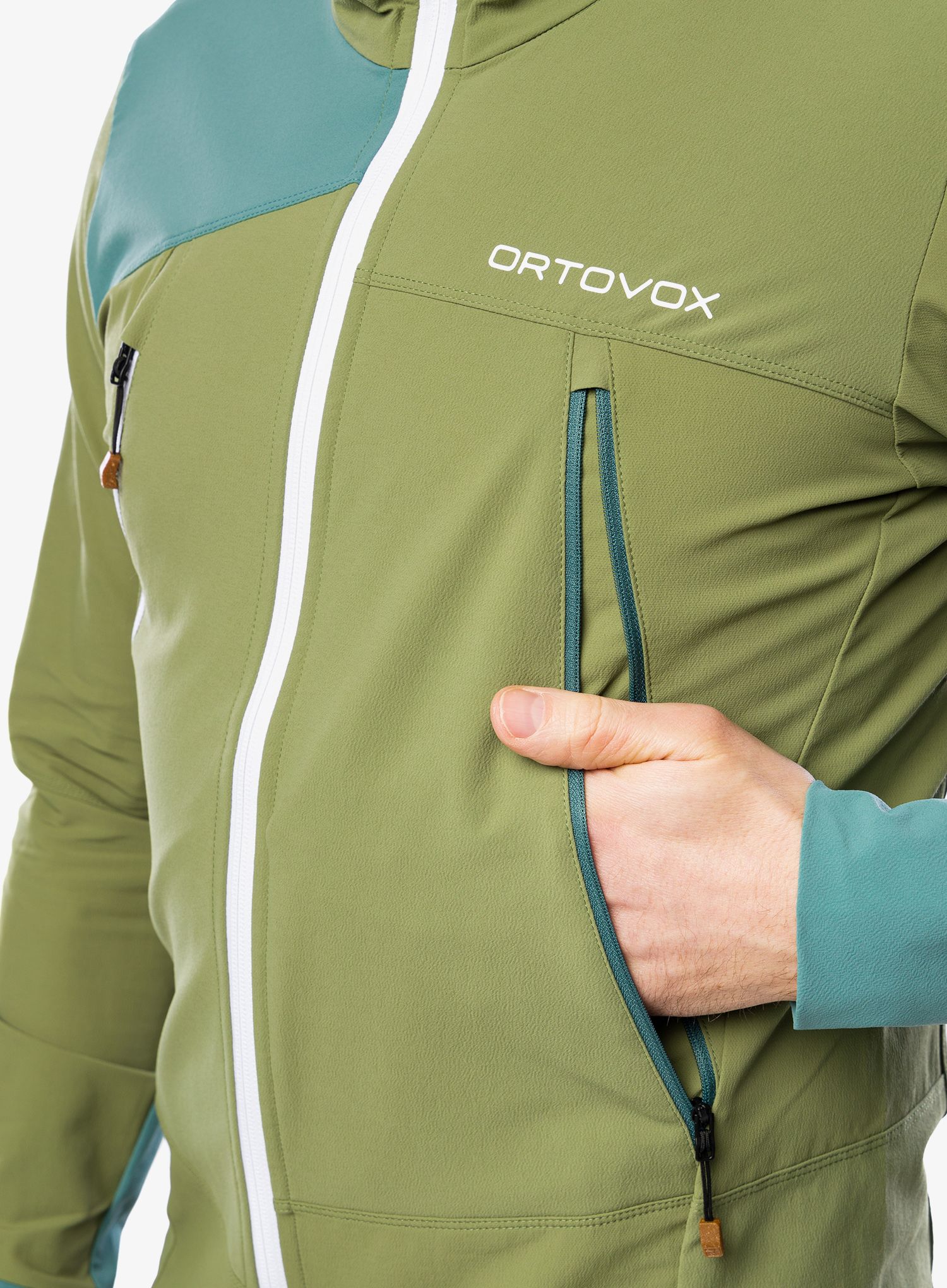 Softshell Ortovox Pala Hooded Jacket - wild herbs