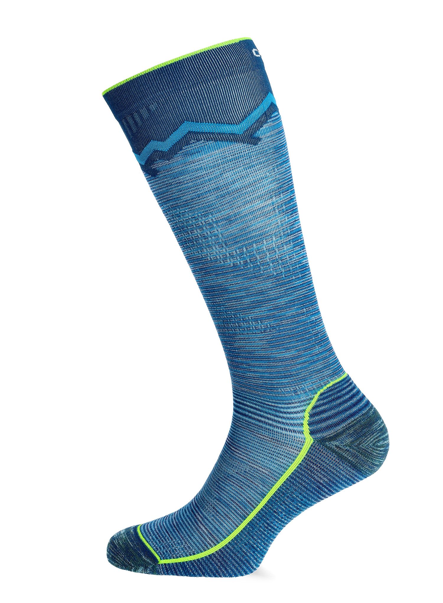 Nogavice za turno smučanje Ortovox Tour Long Socks - mountain blue