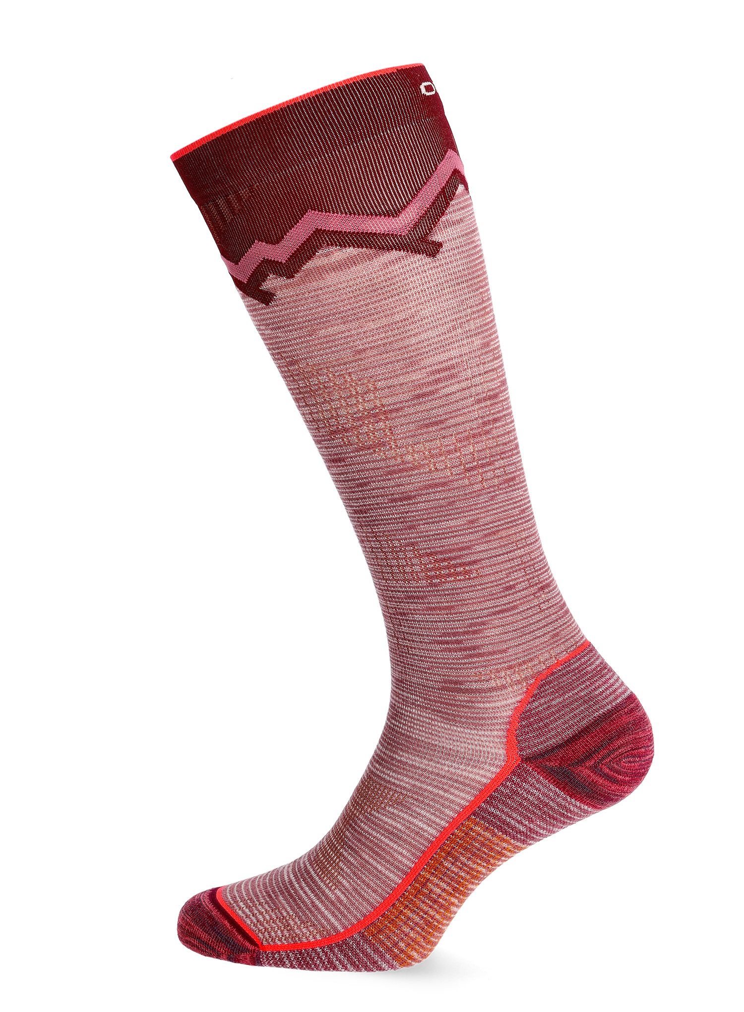 Ženske nogavice za turno smučanje Ortovox Tour Long Socks - mountain rose