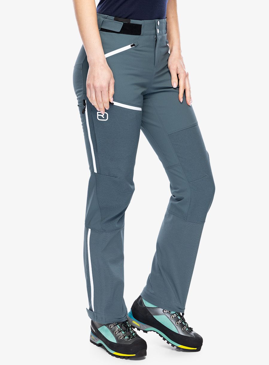 Ženske hlače Ortovox Westalpen Softshell Pants - dark arctic grey