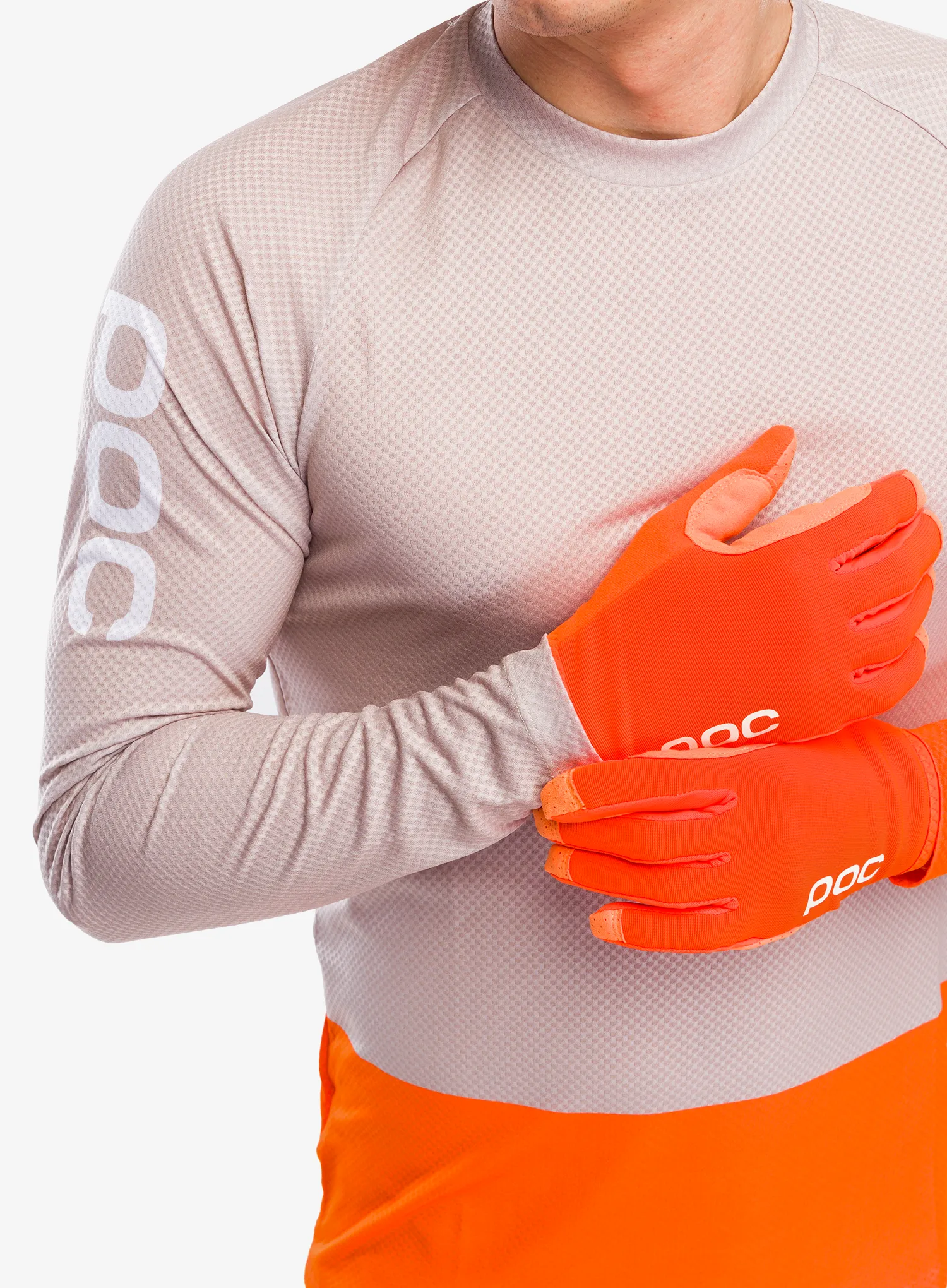 Kolesarske rokavice POC AVIP Glove Long - zink orange