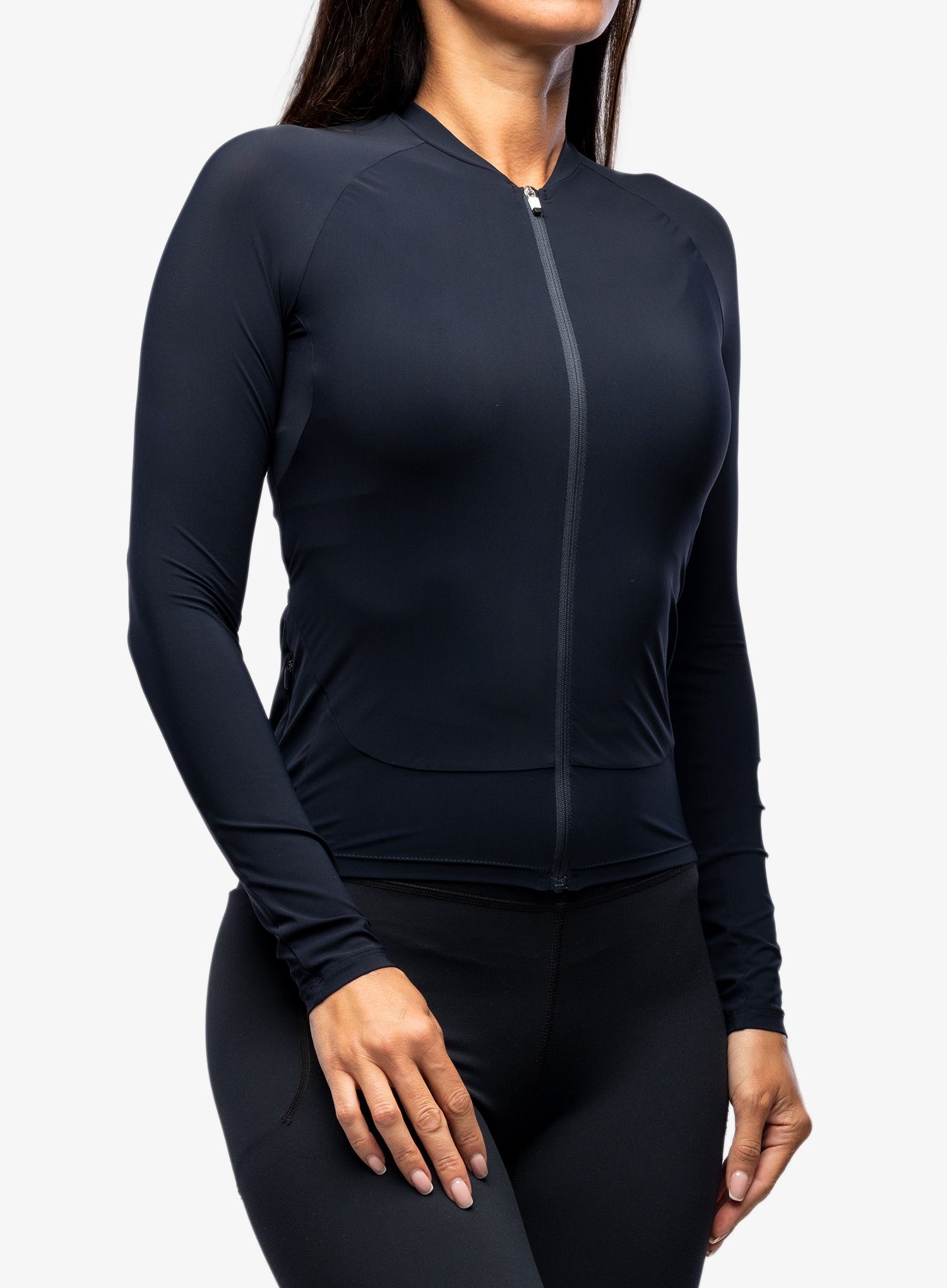 Kolesarska jopa ženska POC Essential Road Ws L/S Jersey - navy black