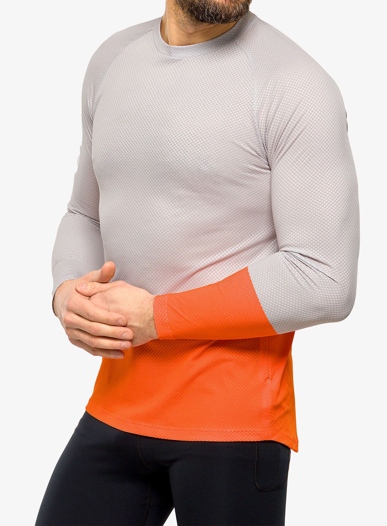 Kolesarska jopa POC MTB Pure L/S Jersey - granite grey/zink orange