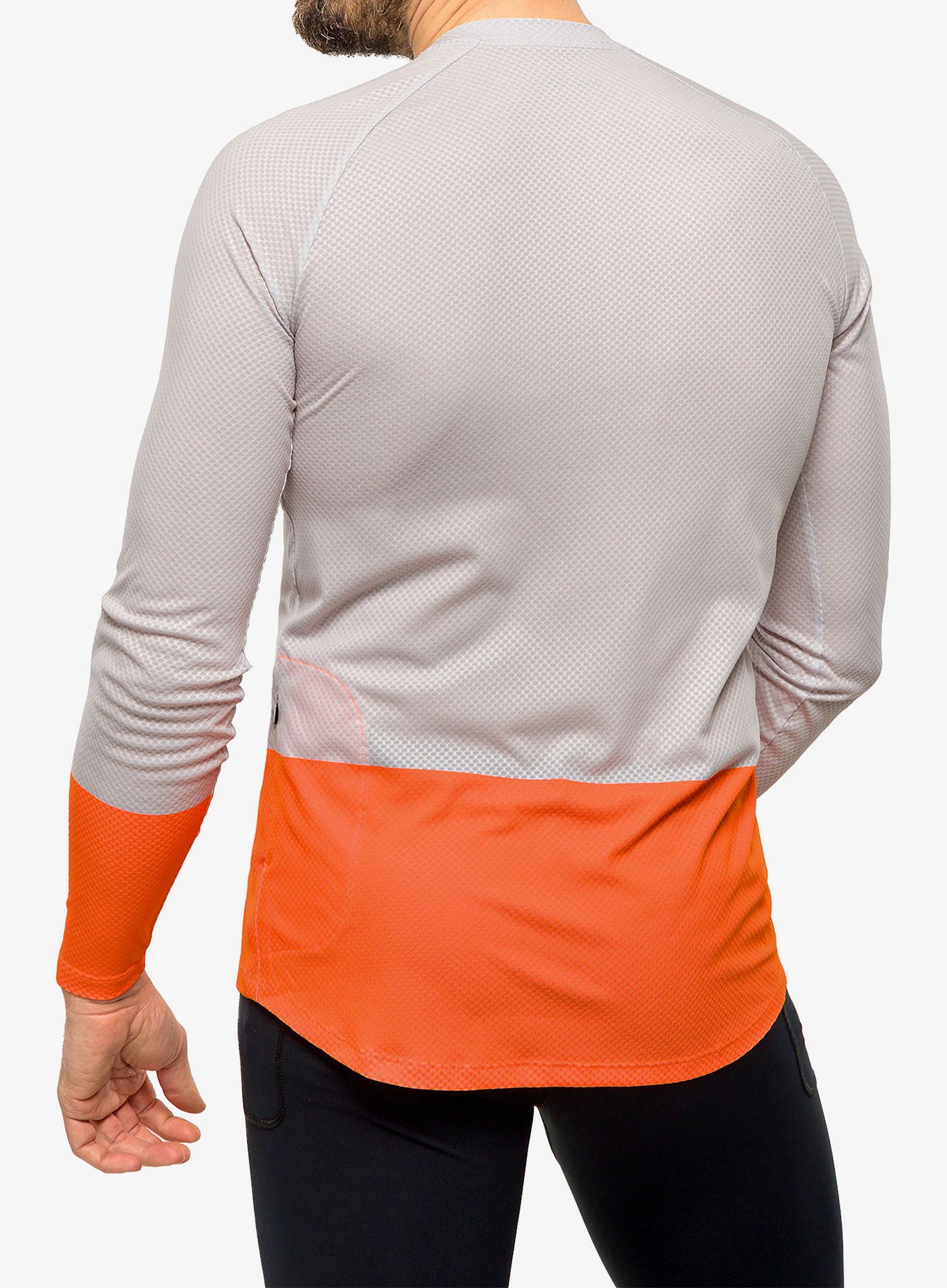 Kolesarska jopa POC MTB Pure L/S Jersey - granite grey/zink orange