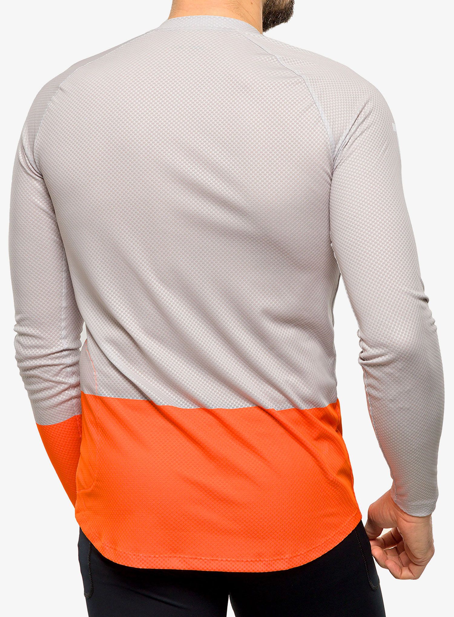 Kolesarska jopa POC MTB Pure L/S Jersey - granite grey/zink orange