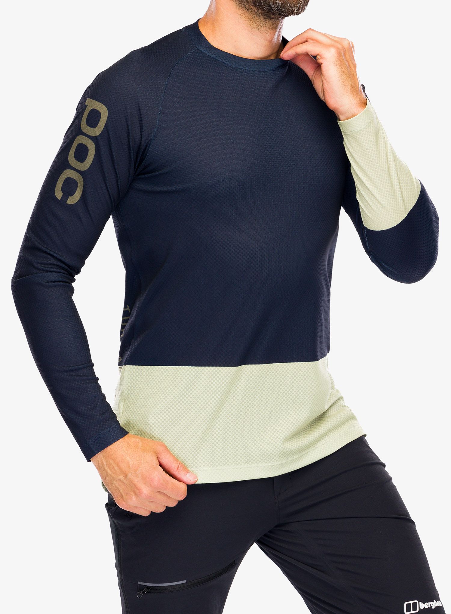 Kolesarska jopa POC MTB Pure L/S Jersey - turmaline navy/prehnite green