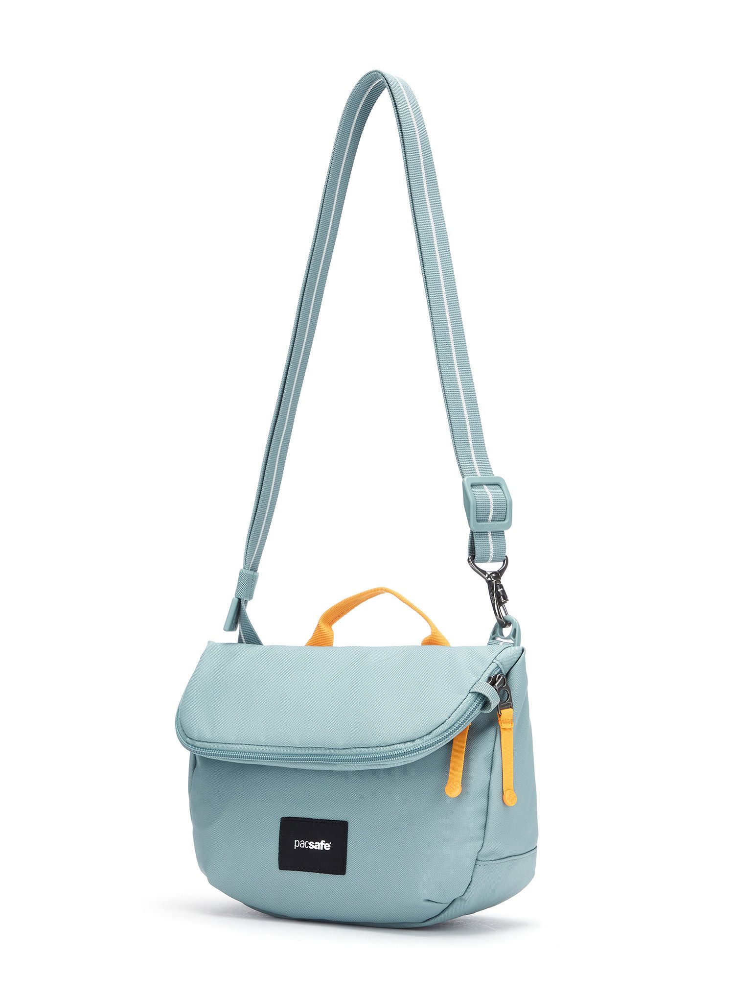 Torbica za čez ramo Pacsafe Go Saddle Crossbody - fresh mint