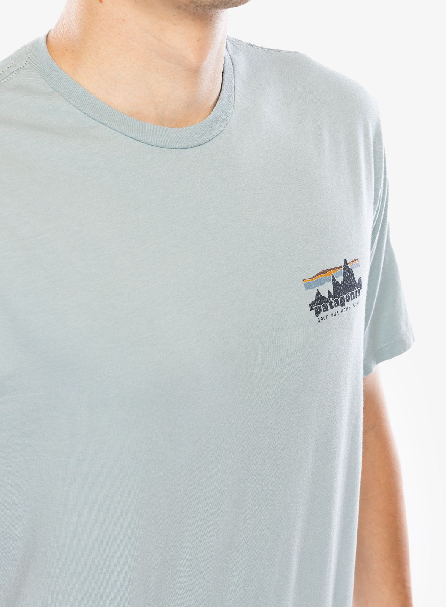 Bombažna majica Patagonia 73 Skyline Organic T-Shirt - thermal blue