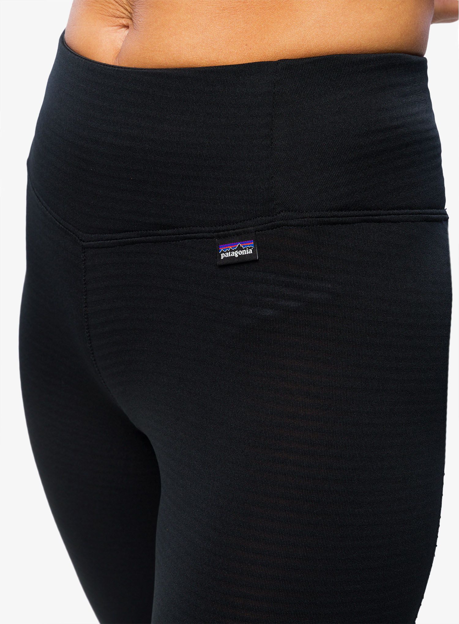 Ženske termo pajkice Patagonia Cap TW Bottoms - black