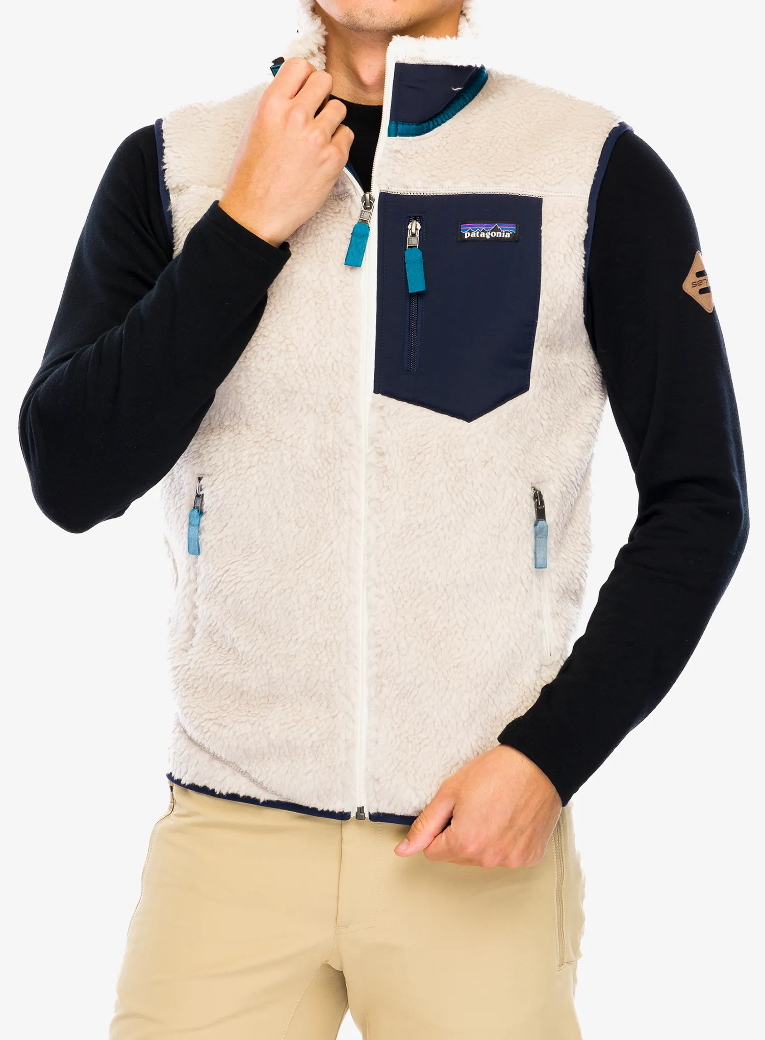 Moški brezrokavnik Patagonia Classic Retro-X Vest - natural