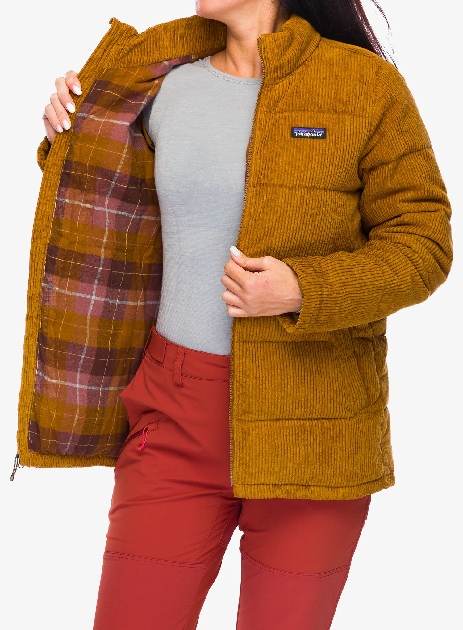 Ženska puhovka Patagonia Cord Fjord Coat - shelter brown