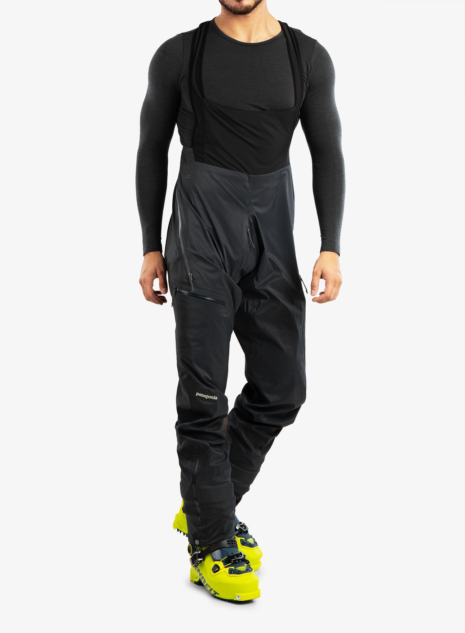 Nepremočljive hlače Patagonia Dual Aspect Bibs - smolder blue