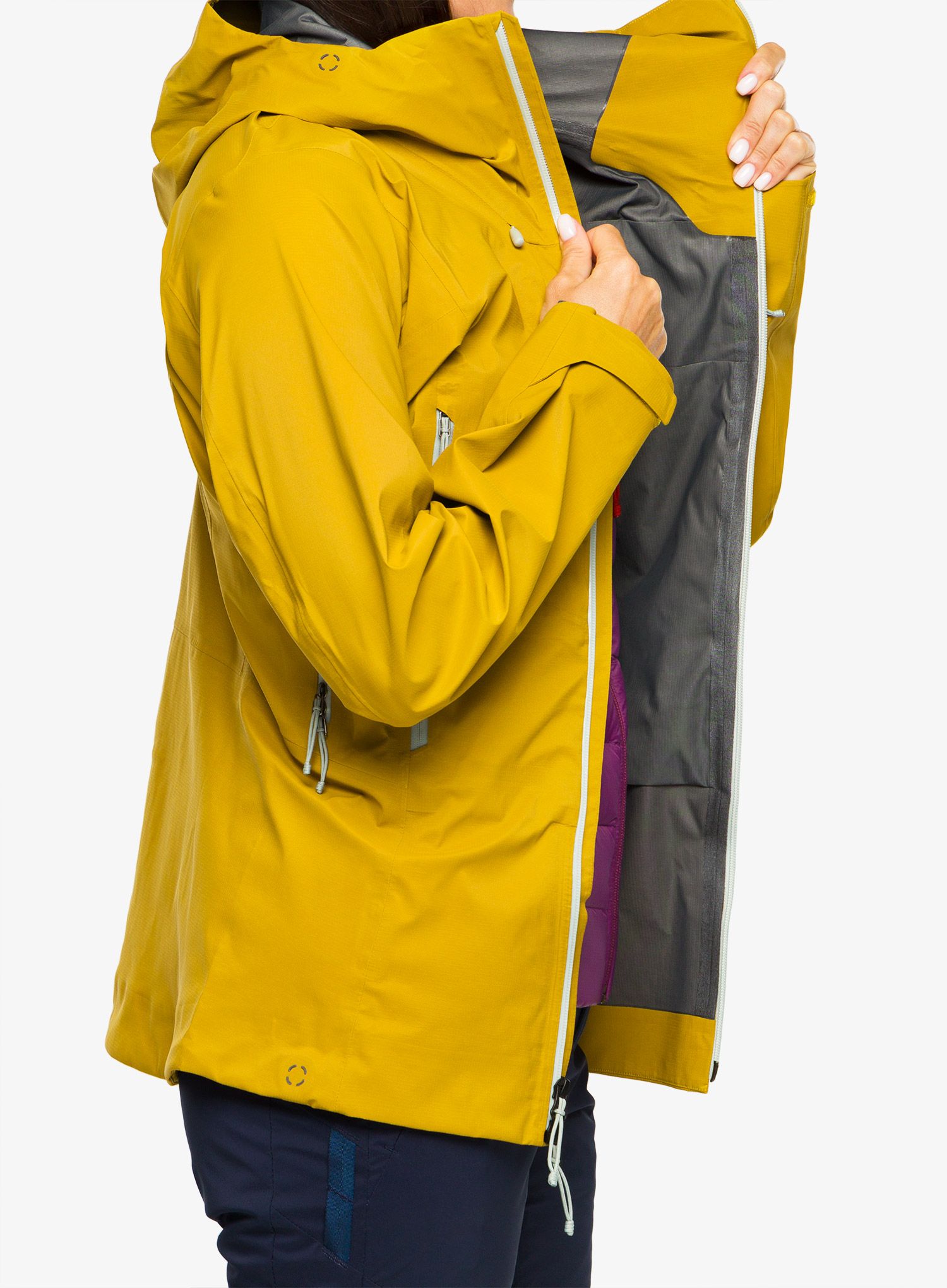 Ženska hardshell jakna Patagonia Dual Aspect Jacket - cosmic gold