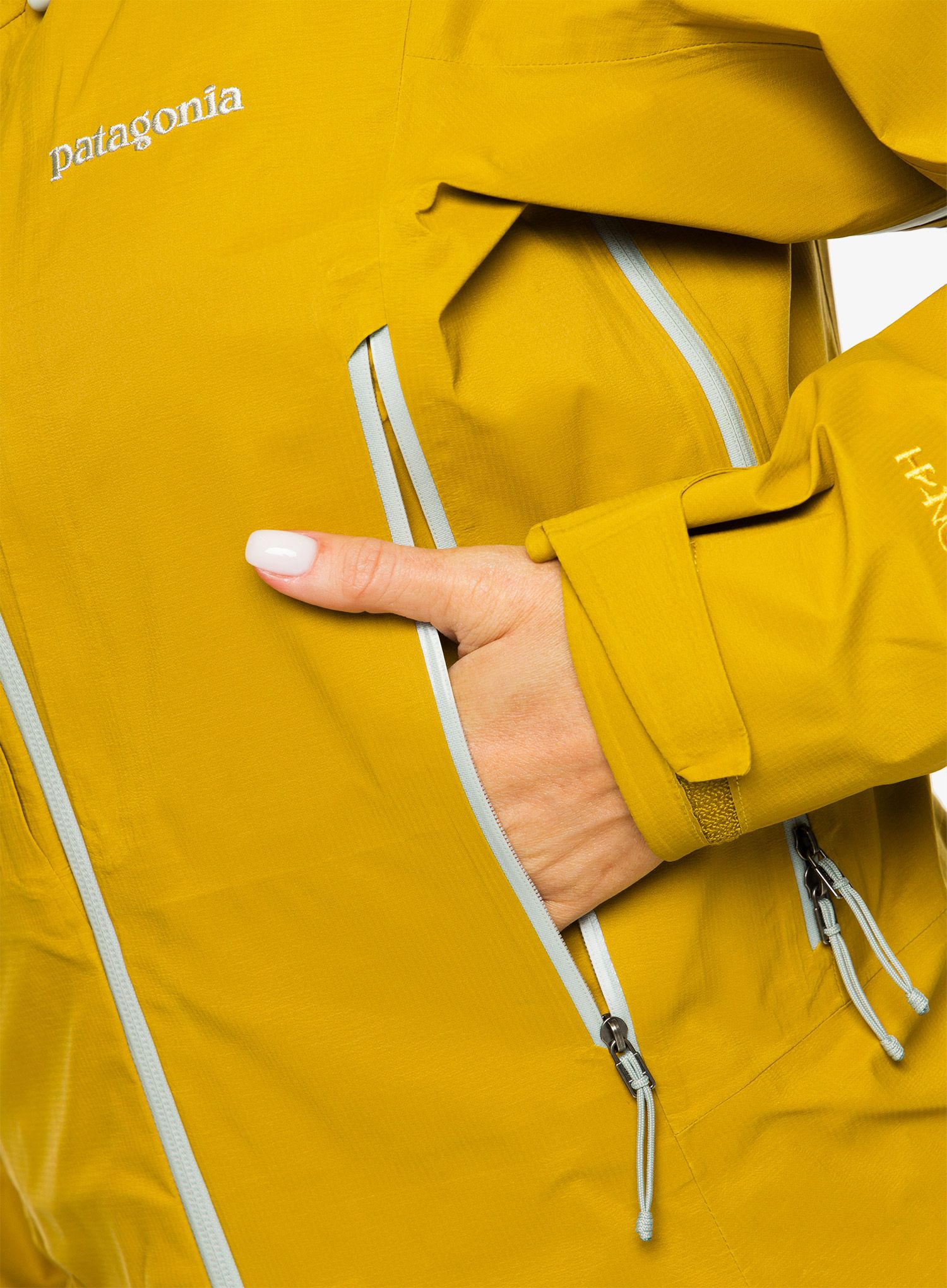 Ženska hardshell jakna Patagonia Dual Aspect Jacket - cosmic gold