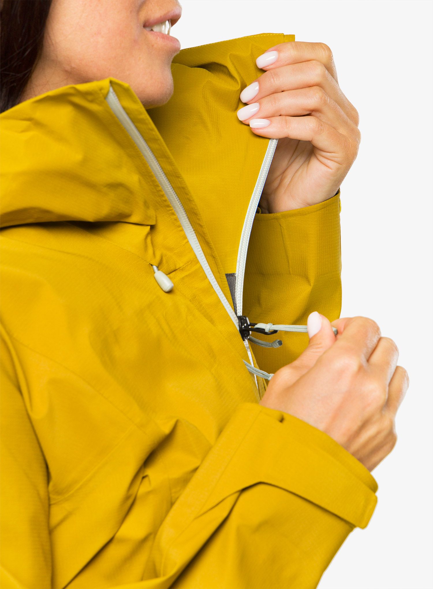 Ženska hardshell jakna Patagonia Dual Aspect Jacket - cosmic gold