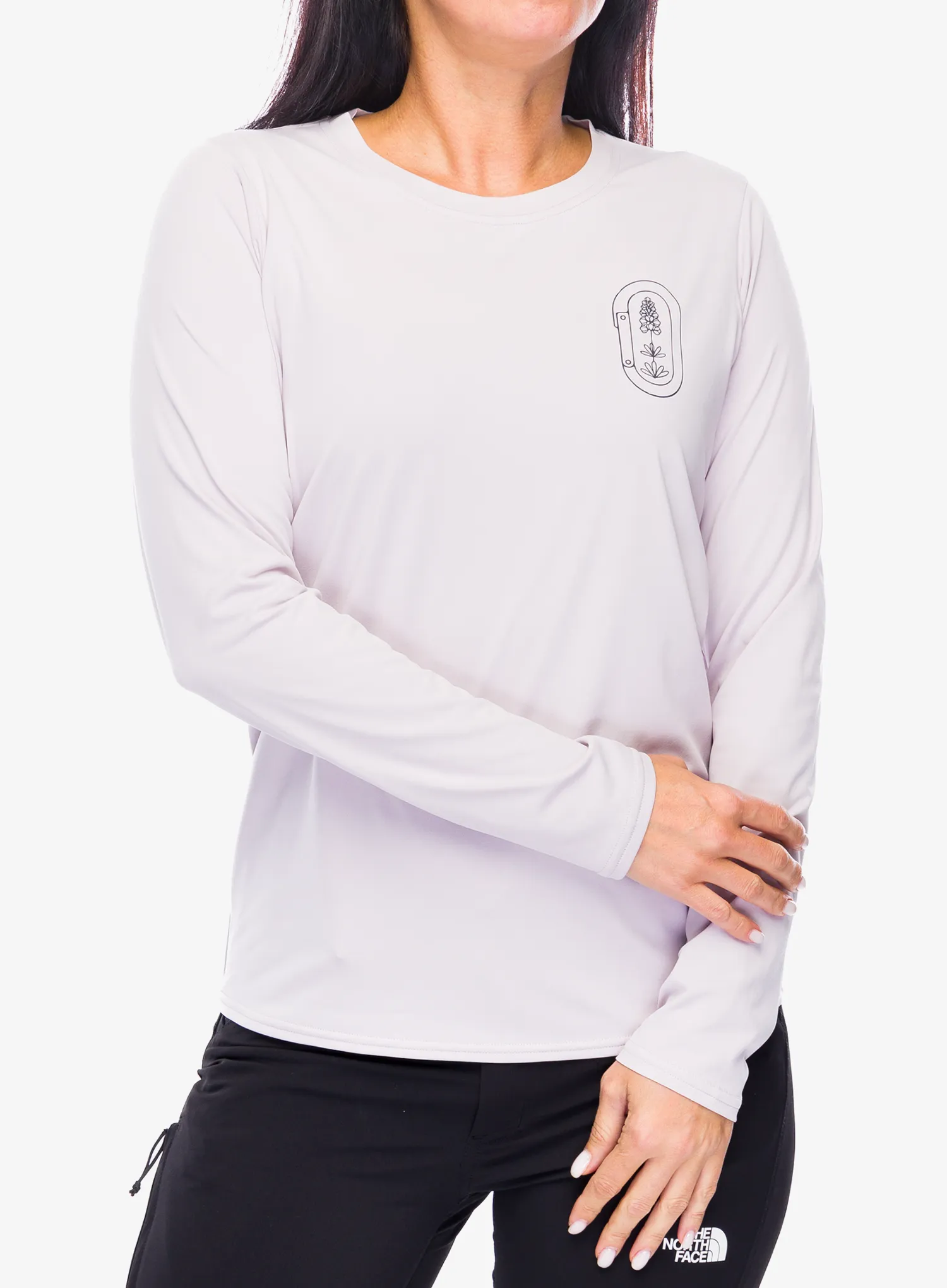 Ženski longsleeve Patagonia L/S Cap Cool Daily Graphic Shirt Lands - clean climb bloom echo purple