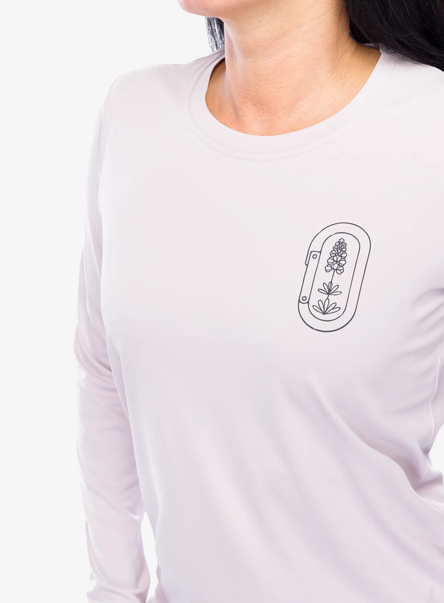 Ženski longsleeve Patagonia L/S Cap Cool Daily Graphic Shirt Lands - clean climb bloom echo purple