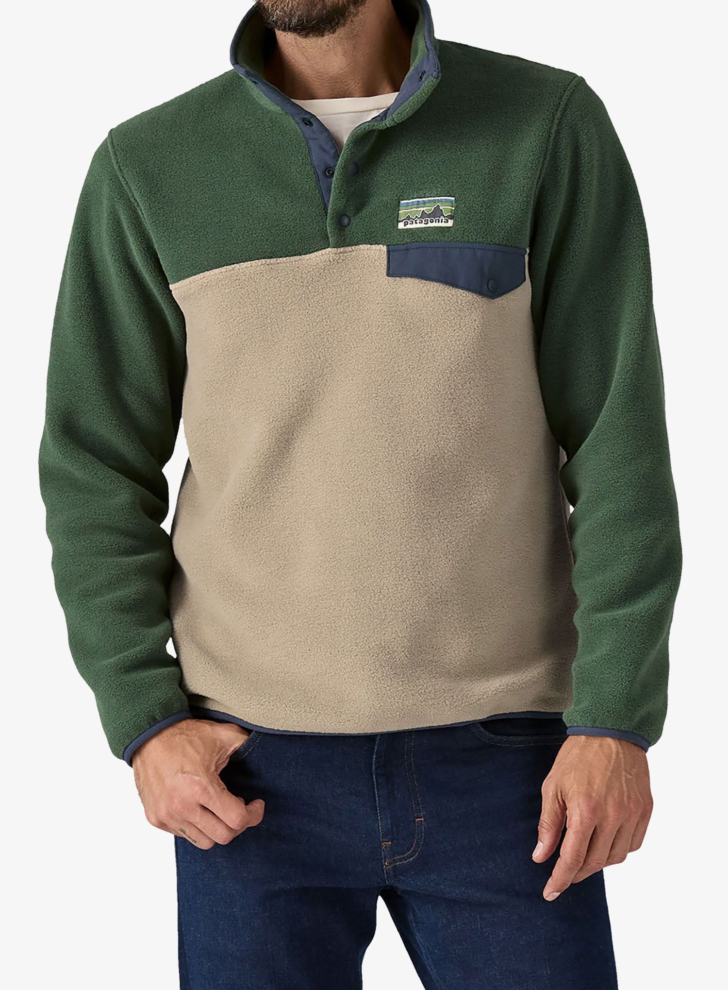 Flis Patagonia Lightweight Synch Snap-T Pullover - seabird grey