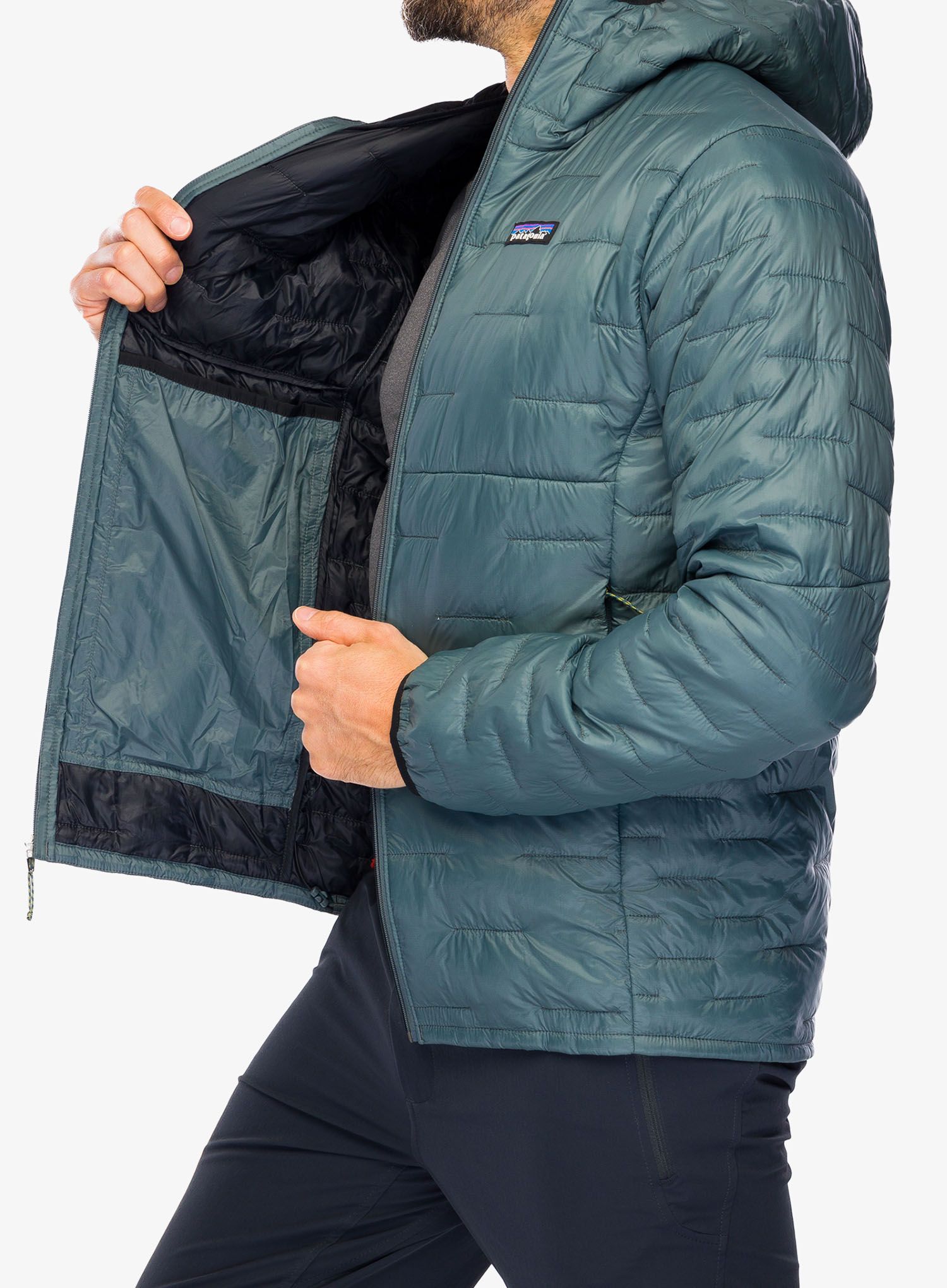 Sintetična jakna Patagonia Micro Puff Hoody - nouveau green