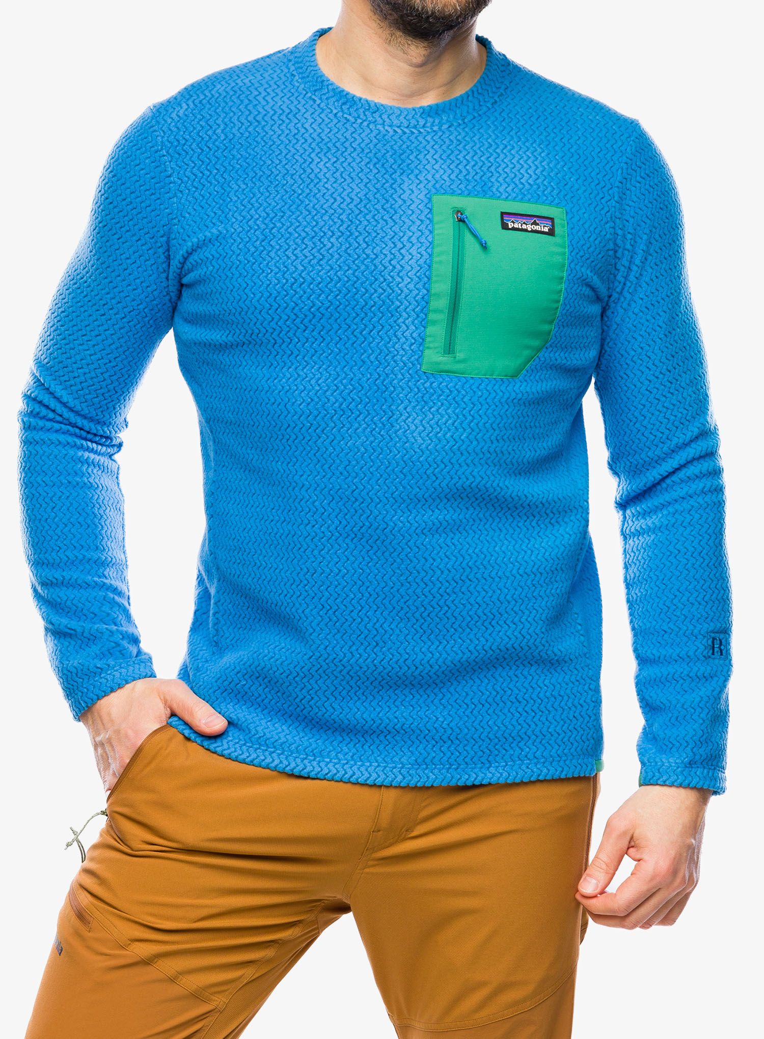 Puloverji brez kapuce Patagonia R1 Air Crew - vessel blue