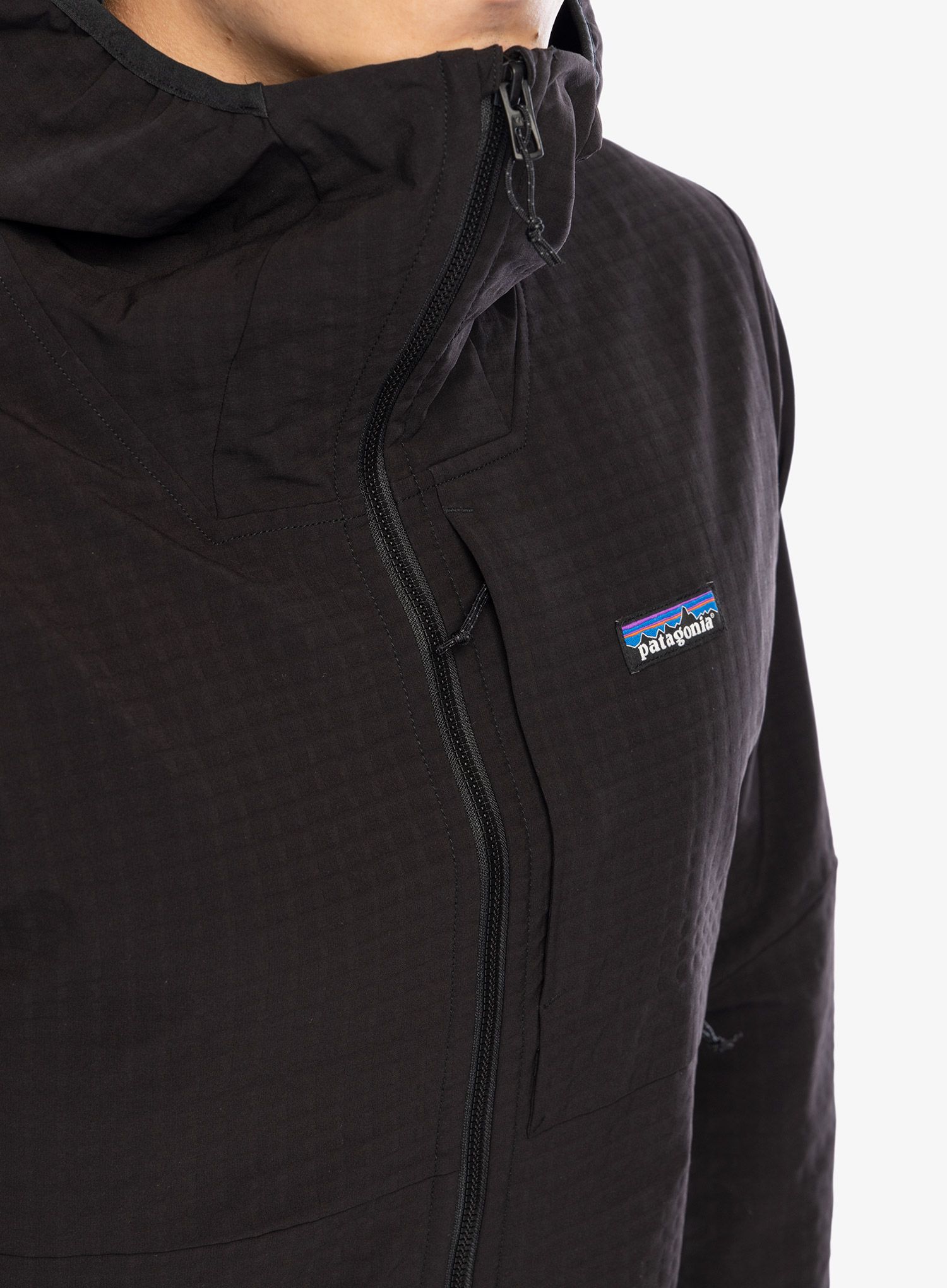 Softshell jakna Patagonia R1 TechFace Hoody - black
