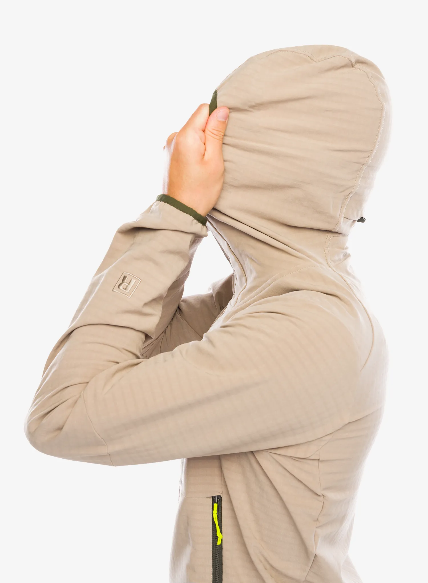 Softshell jakna Patagonia R1 TechFace Hoody - seabird grey