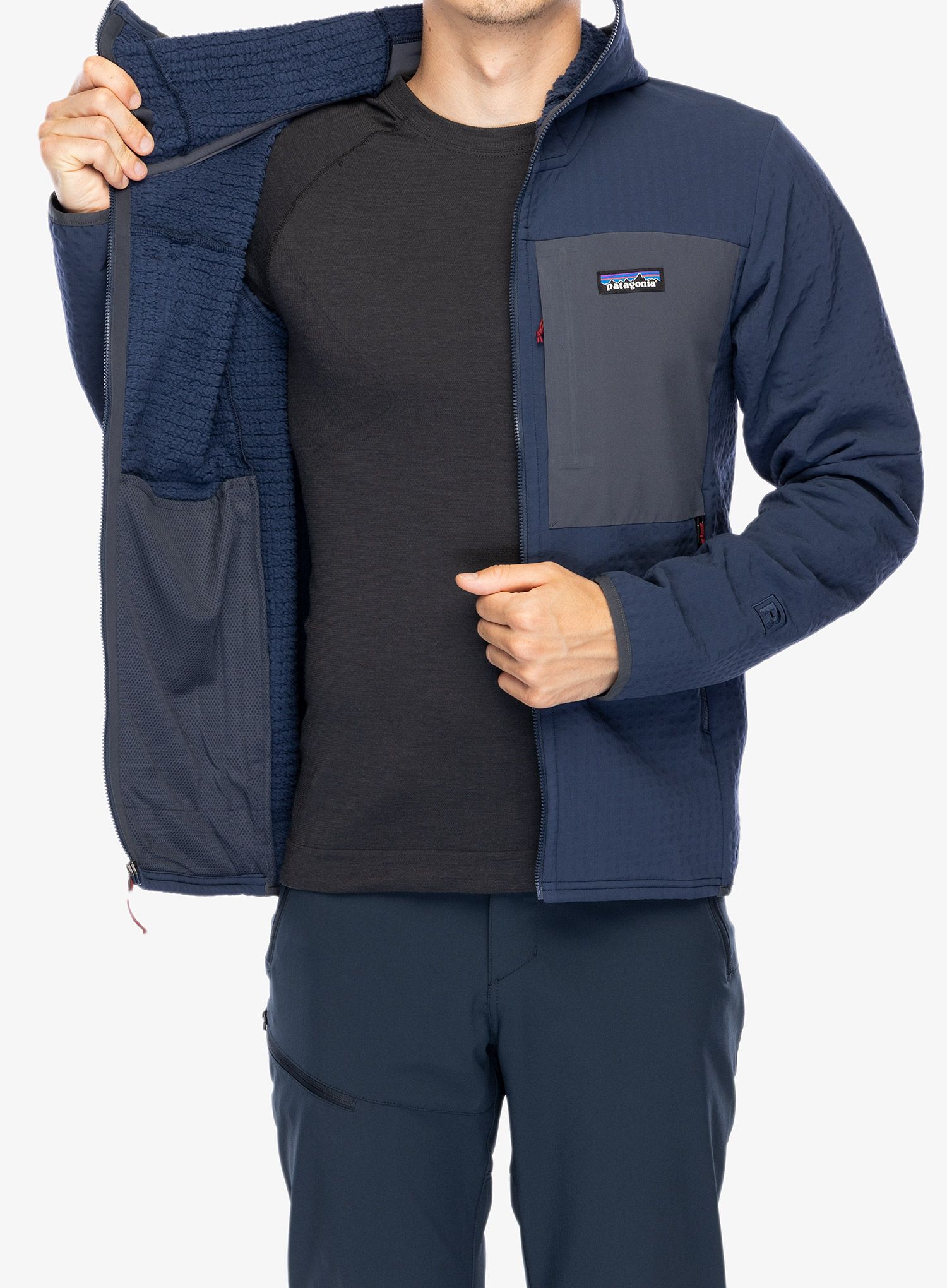 Softshell jakna Patagonia R2 TechFace Hoody - new navy