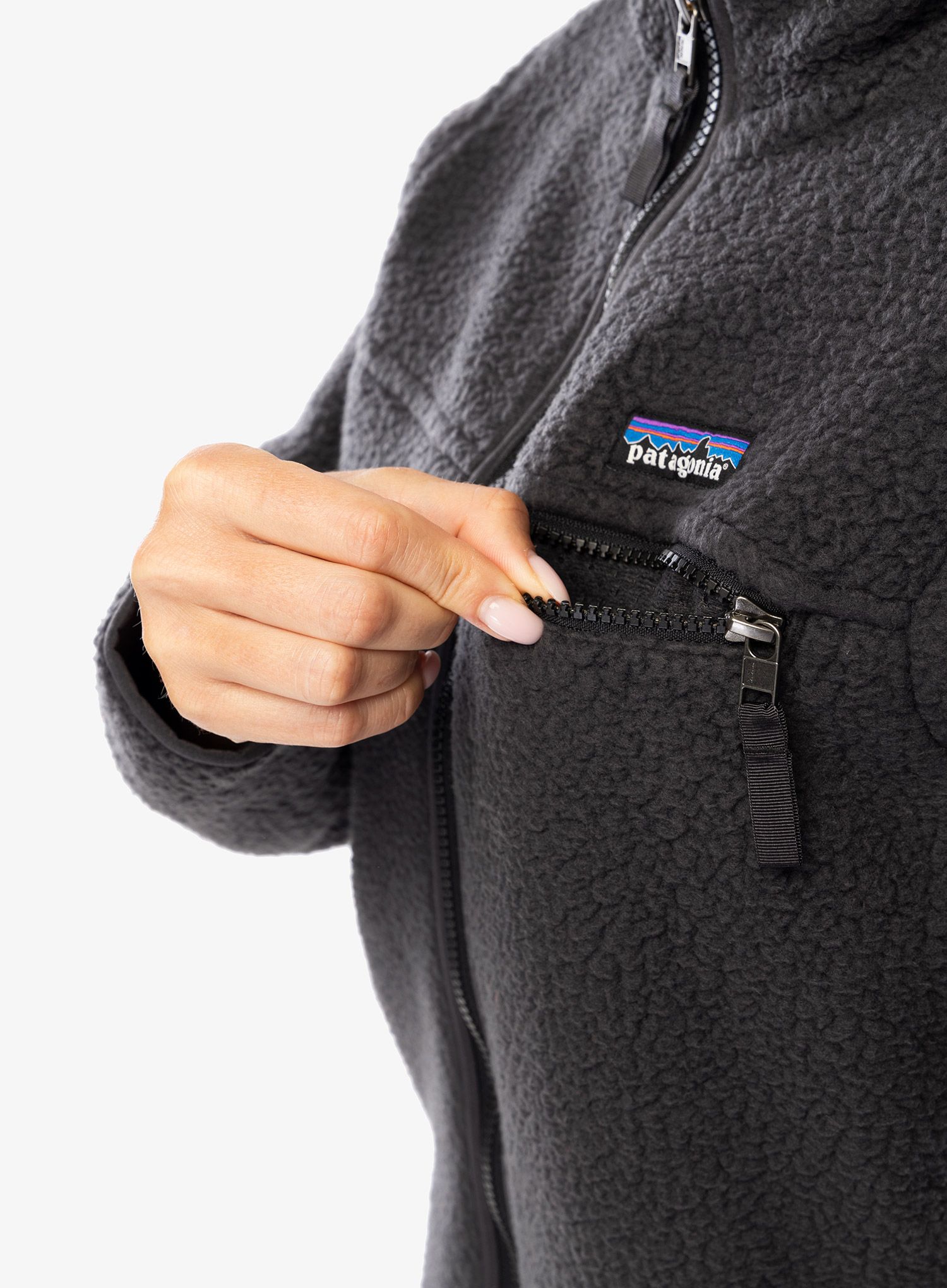 Ženski flis Patagonia Retro Pile Jacket - ink black