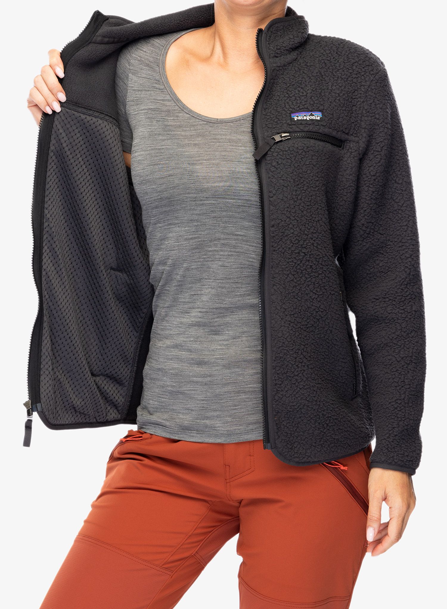 Ženski flis Patagonia Retro Pile Jacket - ink black