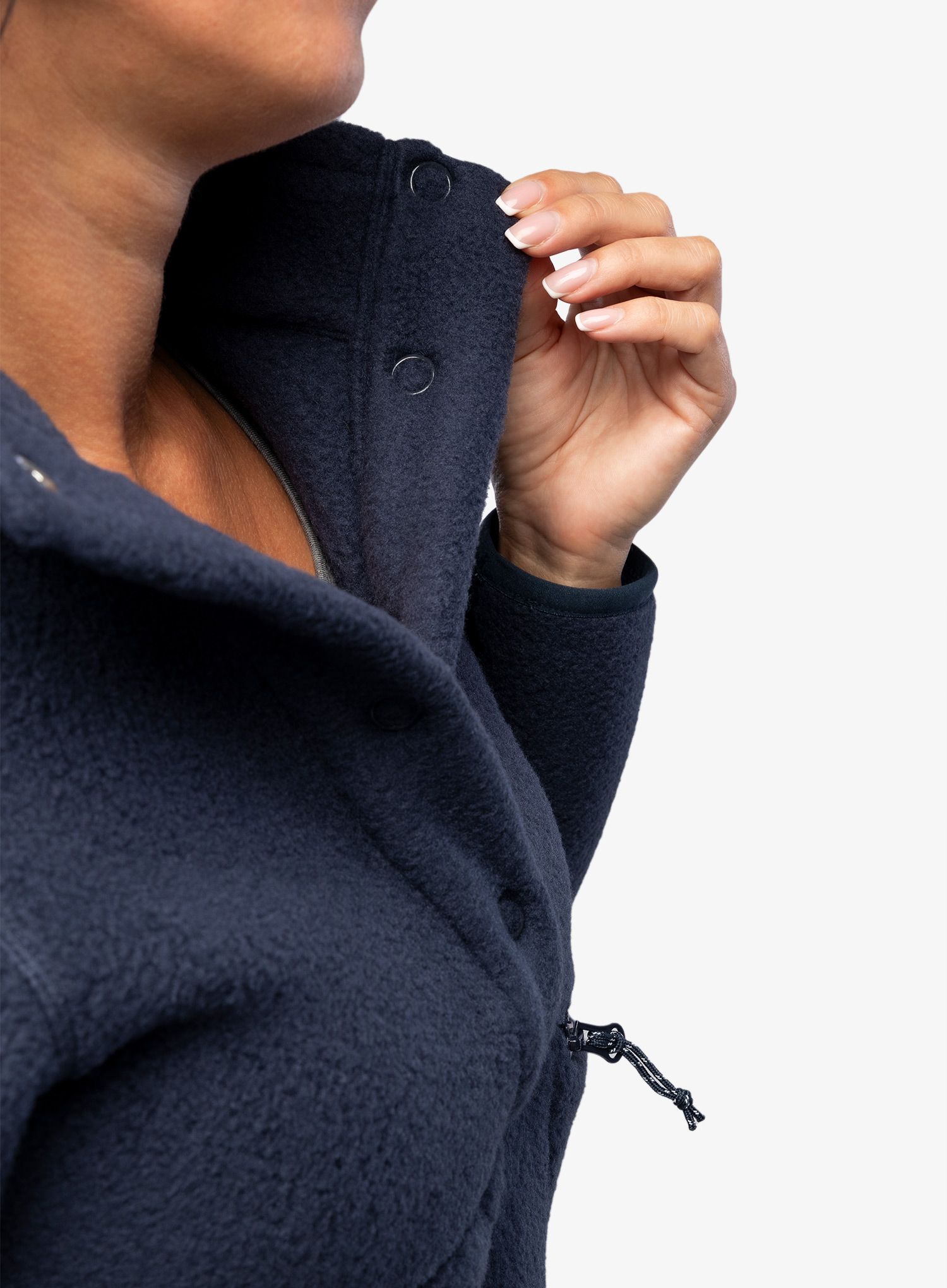 Ženski flis Peak Performance Fleece Snap T-Neck - blue shadow