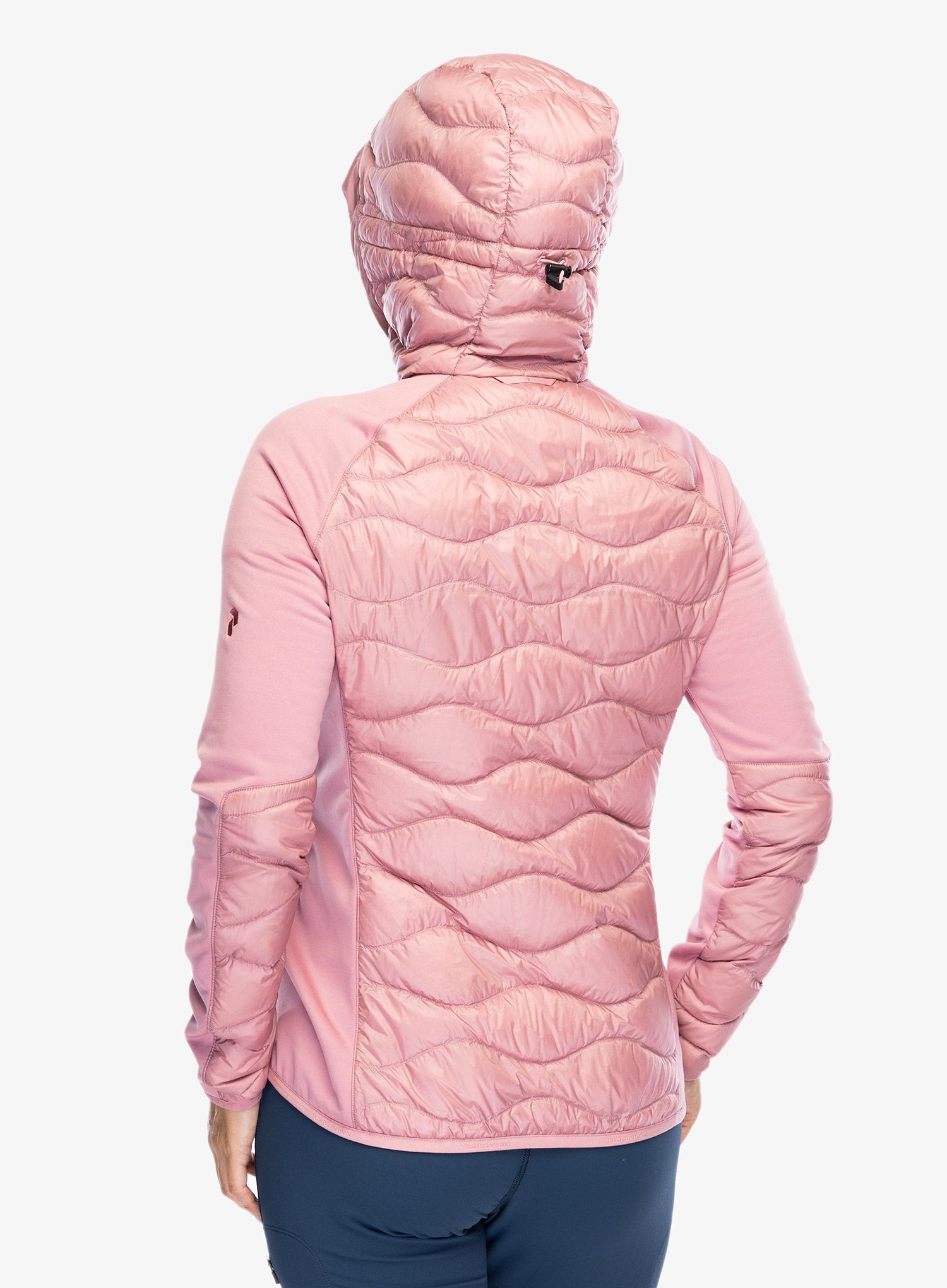 Ženska hibridna jakna Peak Performance Helium Down Hybrid Hood - bitter root