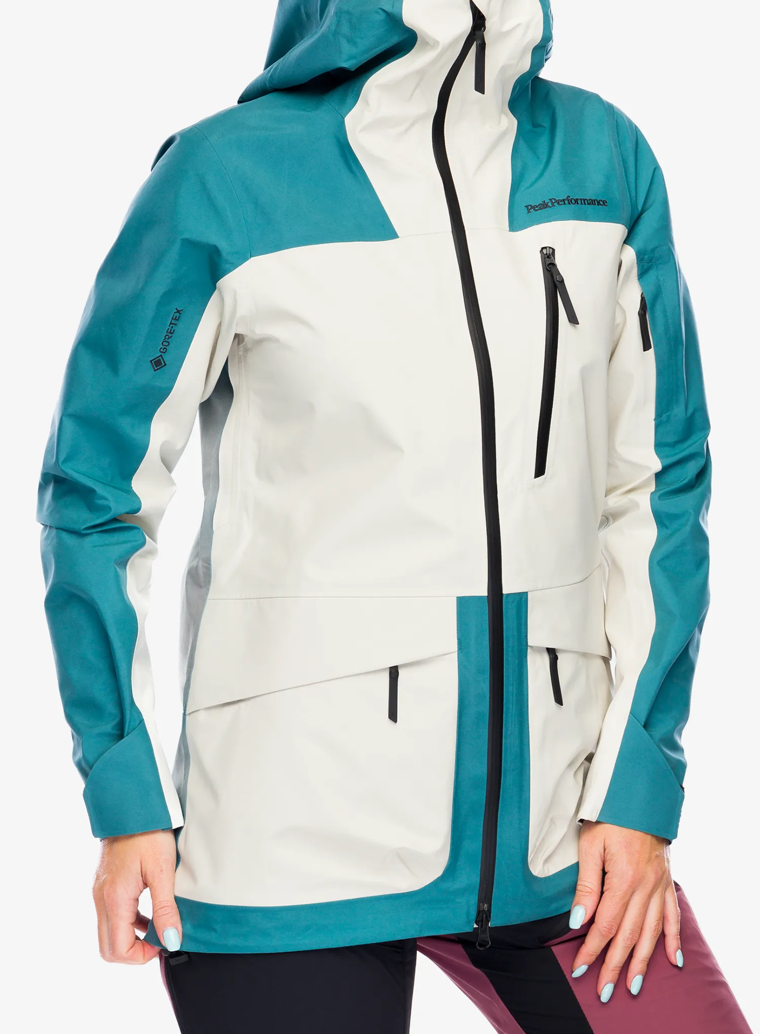Ženska smučarska jakna Peak Performance Vertical GORE-TEX 3L Jacket - hydro fresh/sand fog