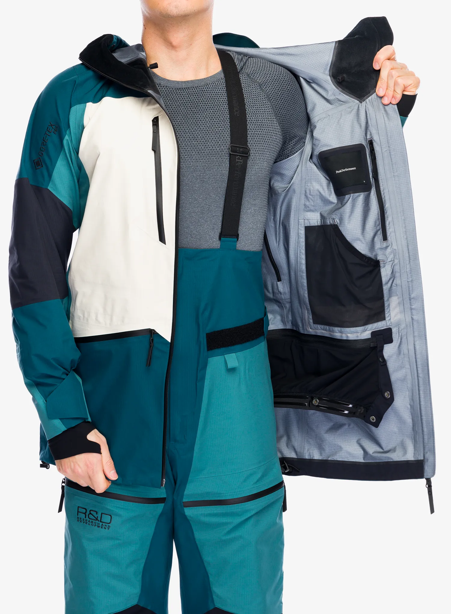 Smučarska jakna Peak Performance Vertical GORE-TEX Pro Jacket - infinity teel