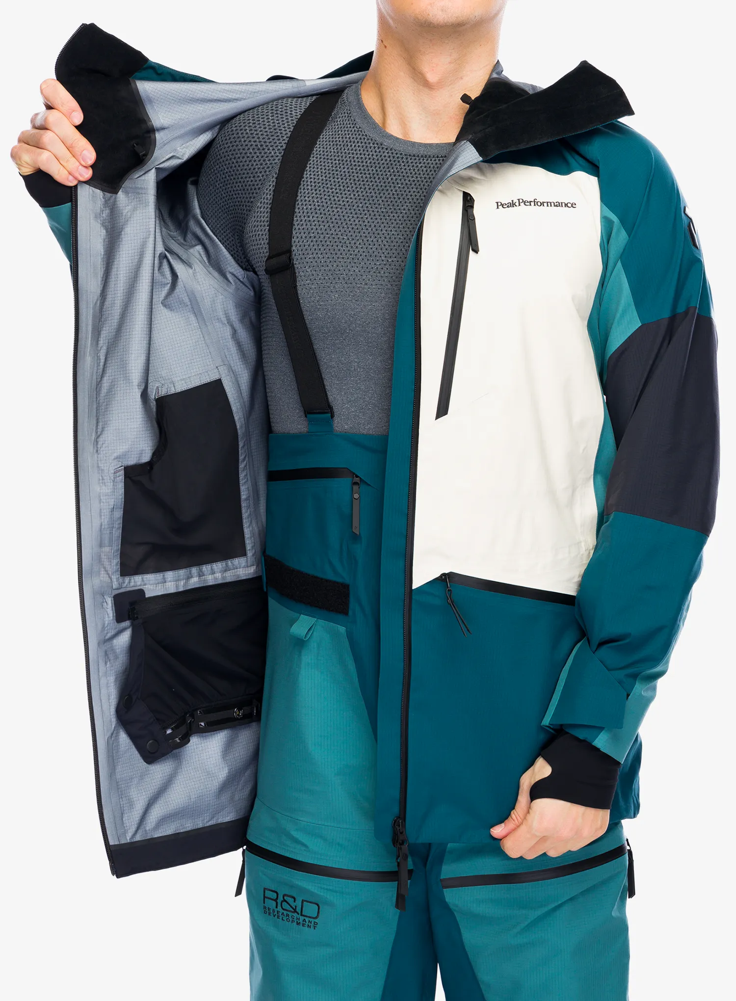 Smučarska jakna Peak Performance Vertical GORE-TEX Pro Jacket - infinity teel