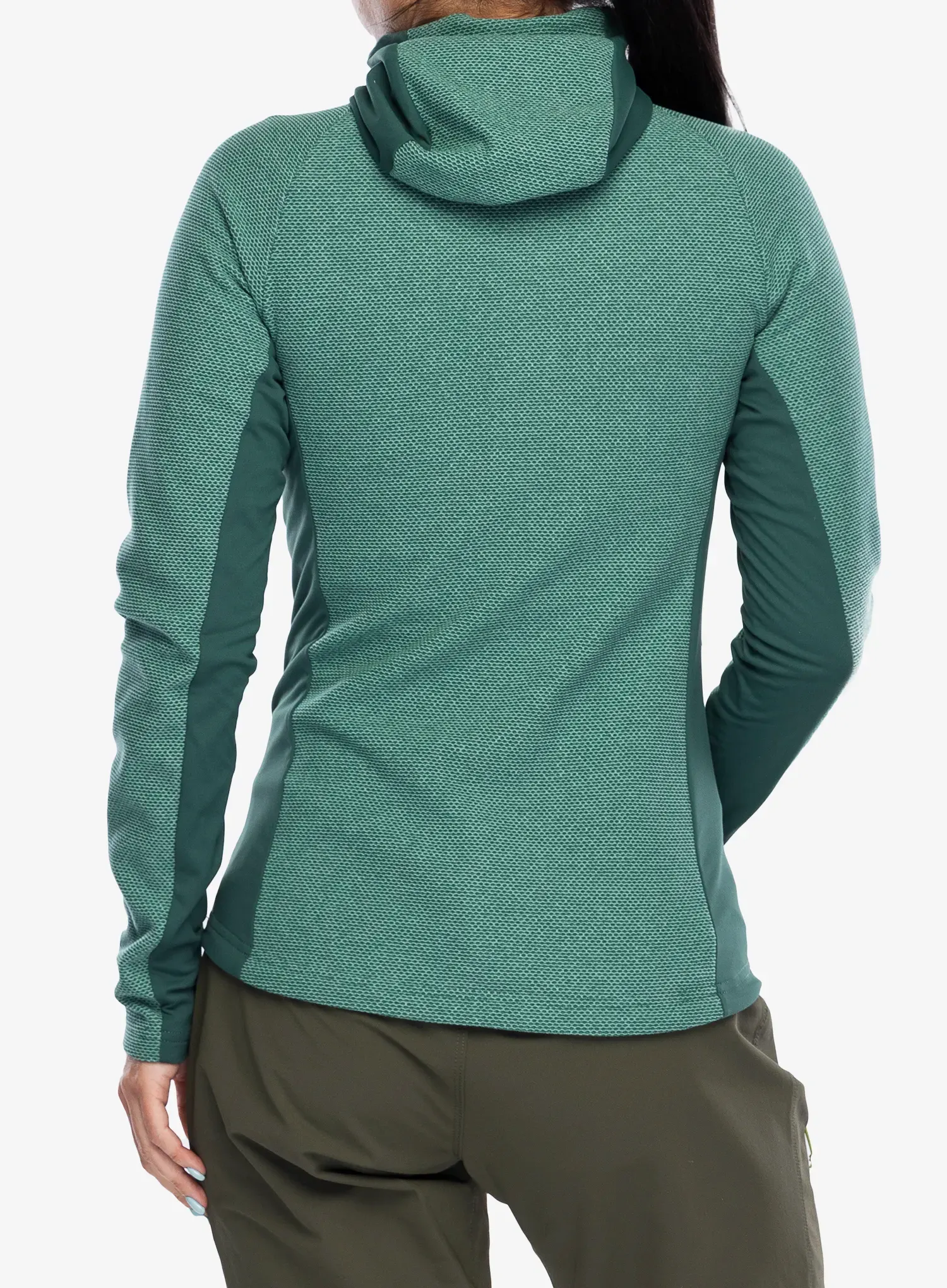 Ženska jopa s kapuco Rab Capacitor Hoody - eucalyptus