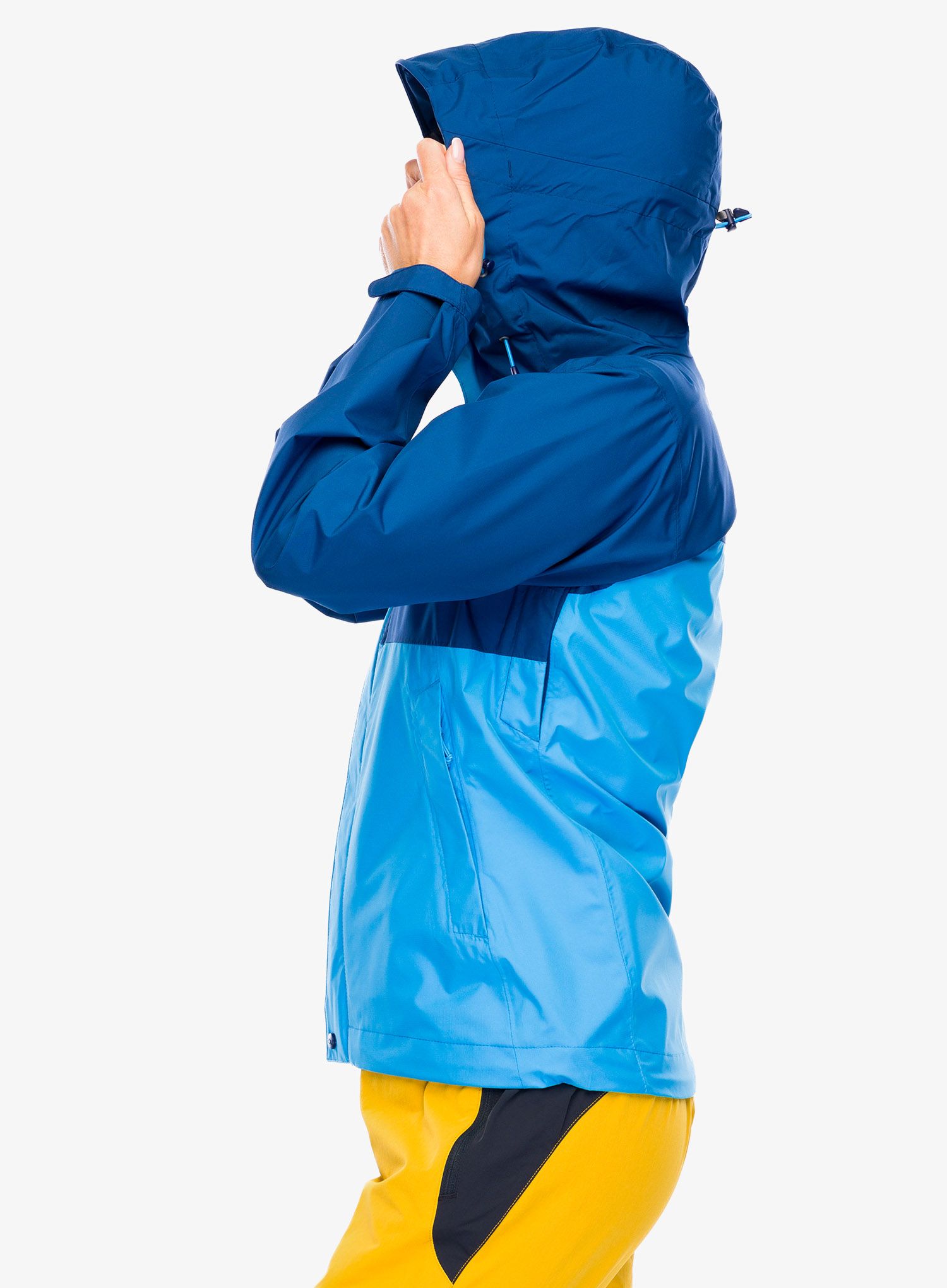 Ženska jakna Rab Downpour Eco Jacket - nightfall blue/alaska blue