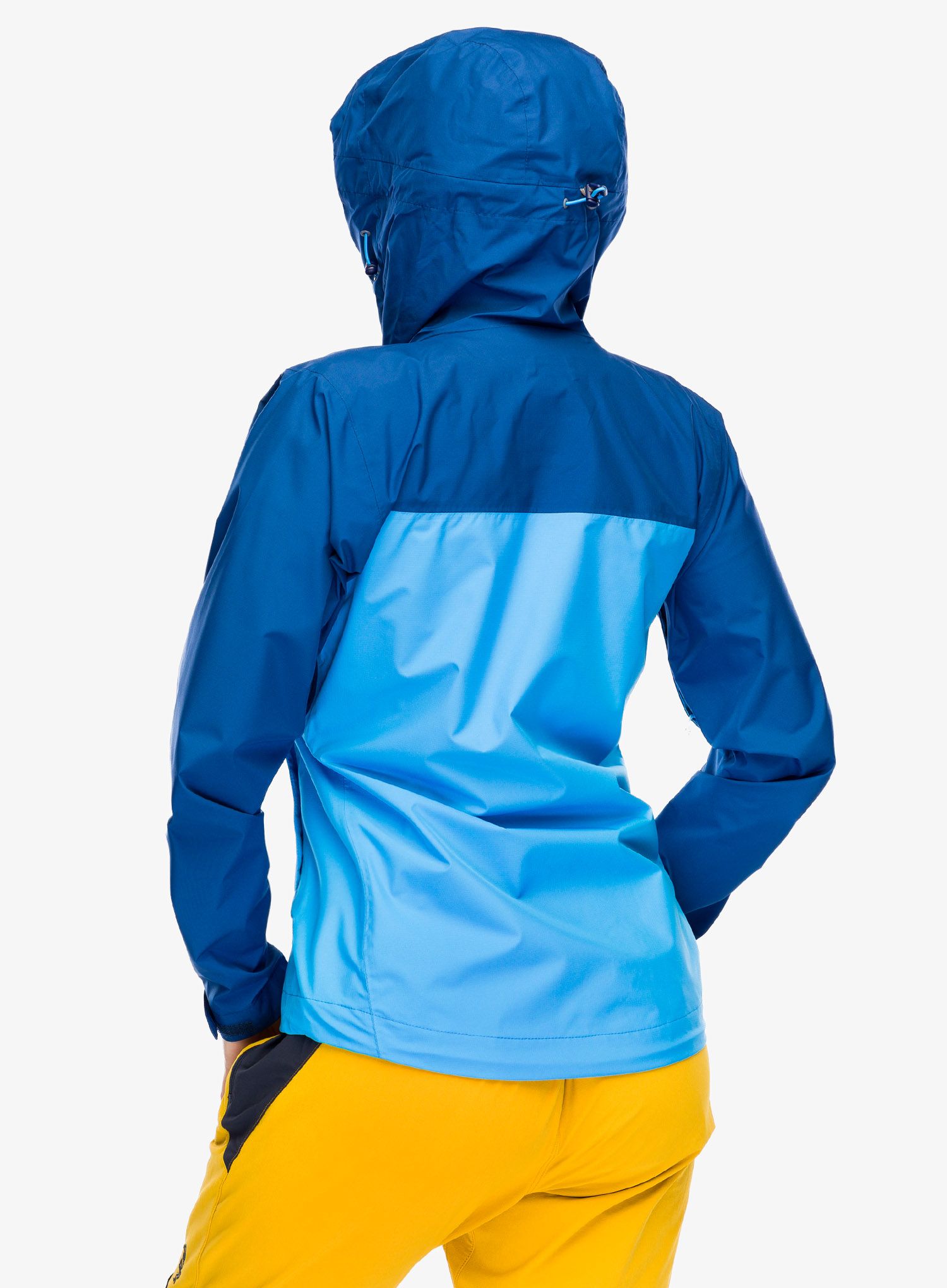 Ženska jakna Rab Downpour Eco Jacket - nightfall blue/alaska blue