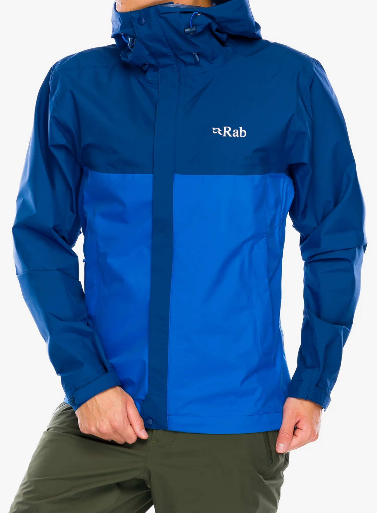 Nepremočljiva jakna Rab Downpour Eco Jacket - nightfall blue/ascent blue