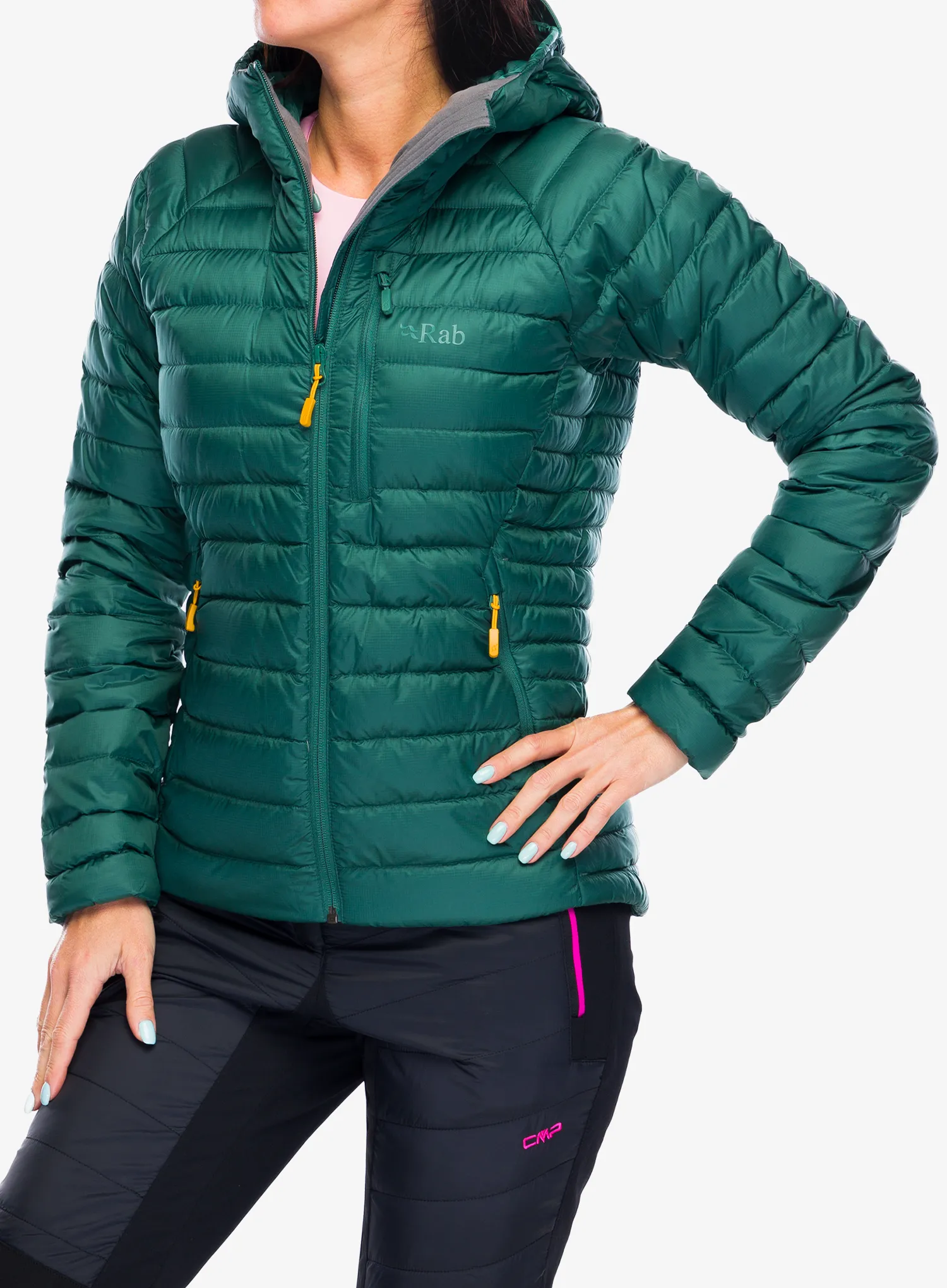 Ženska puhovka Rab Microlight Alpine Jacket - green slate