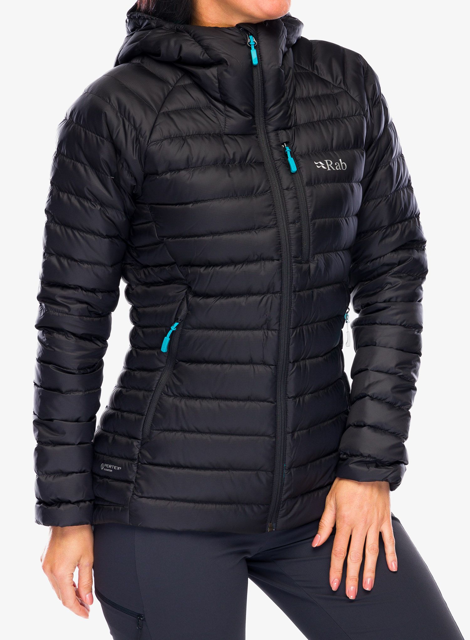Ženska puhovka Rab Microlight Alpine Long Jacket - black