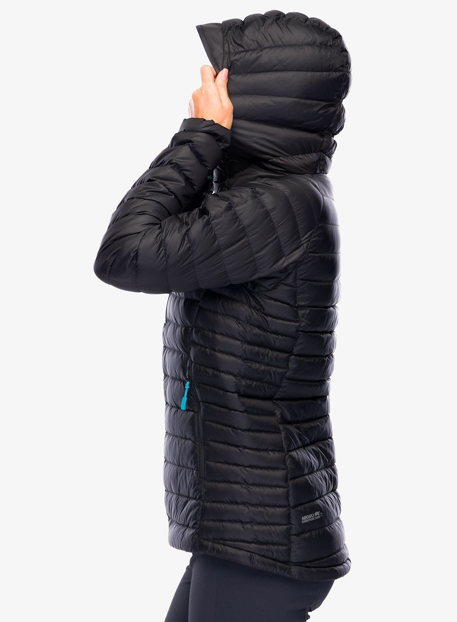 Ženska puhovka Rab Microlight Alpine Long Jacket - black