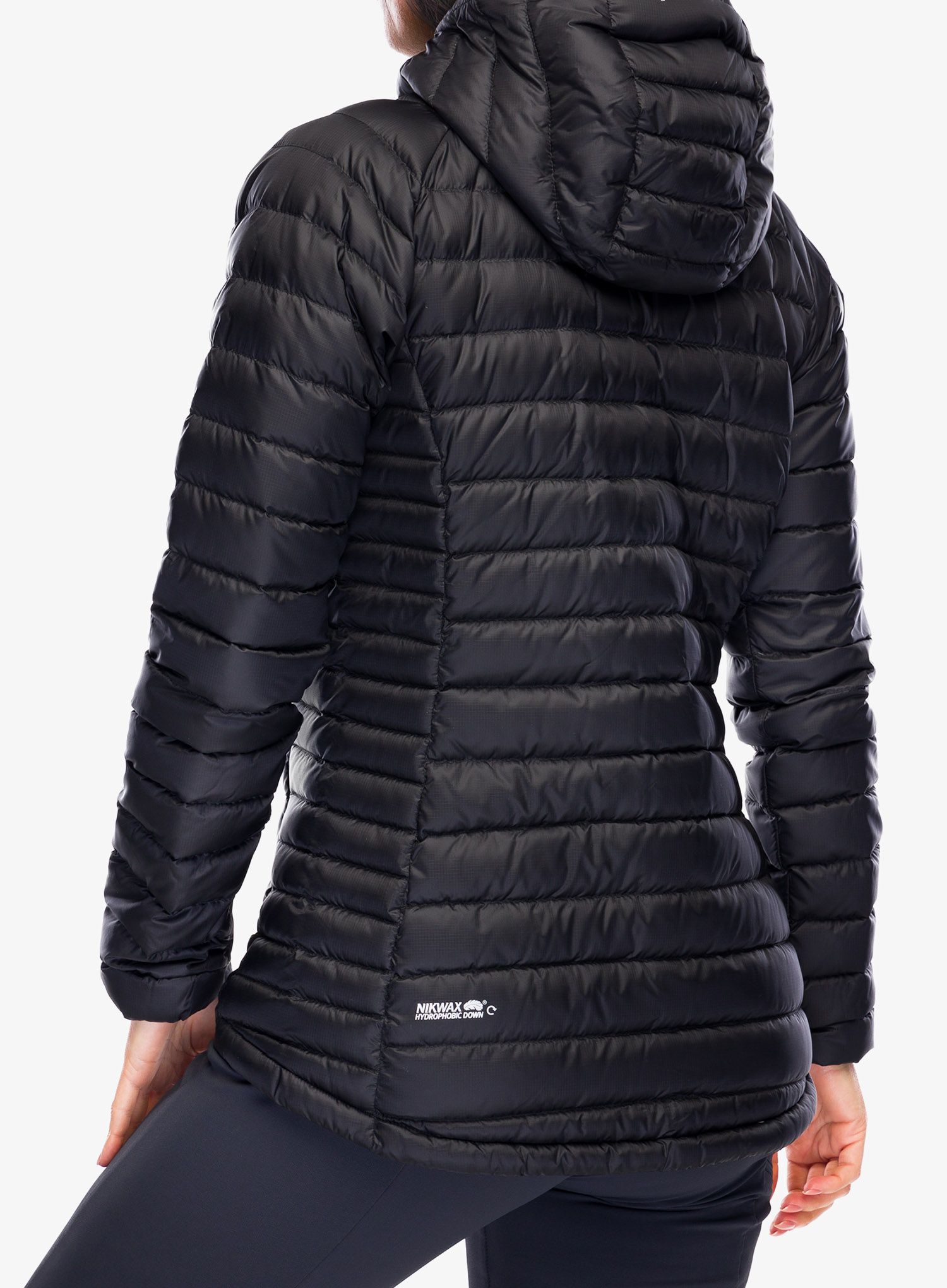 Ženska puhovka Rab Microlight Alpine Long Jacket - black