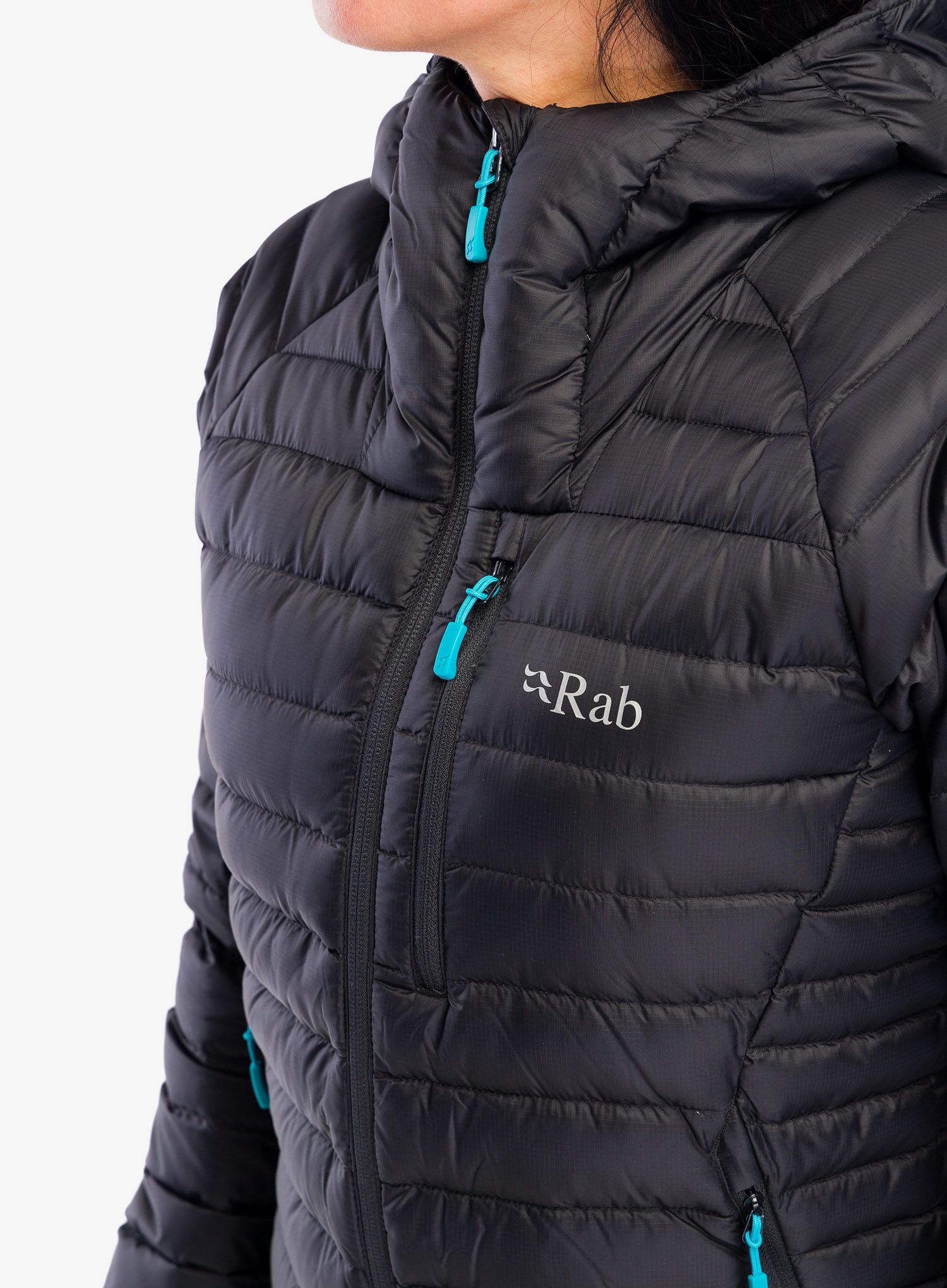 Ženska puhovka Rab Microlight Alpine Long Jacket - black