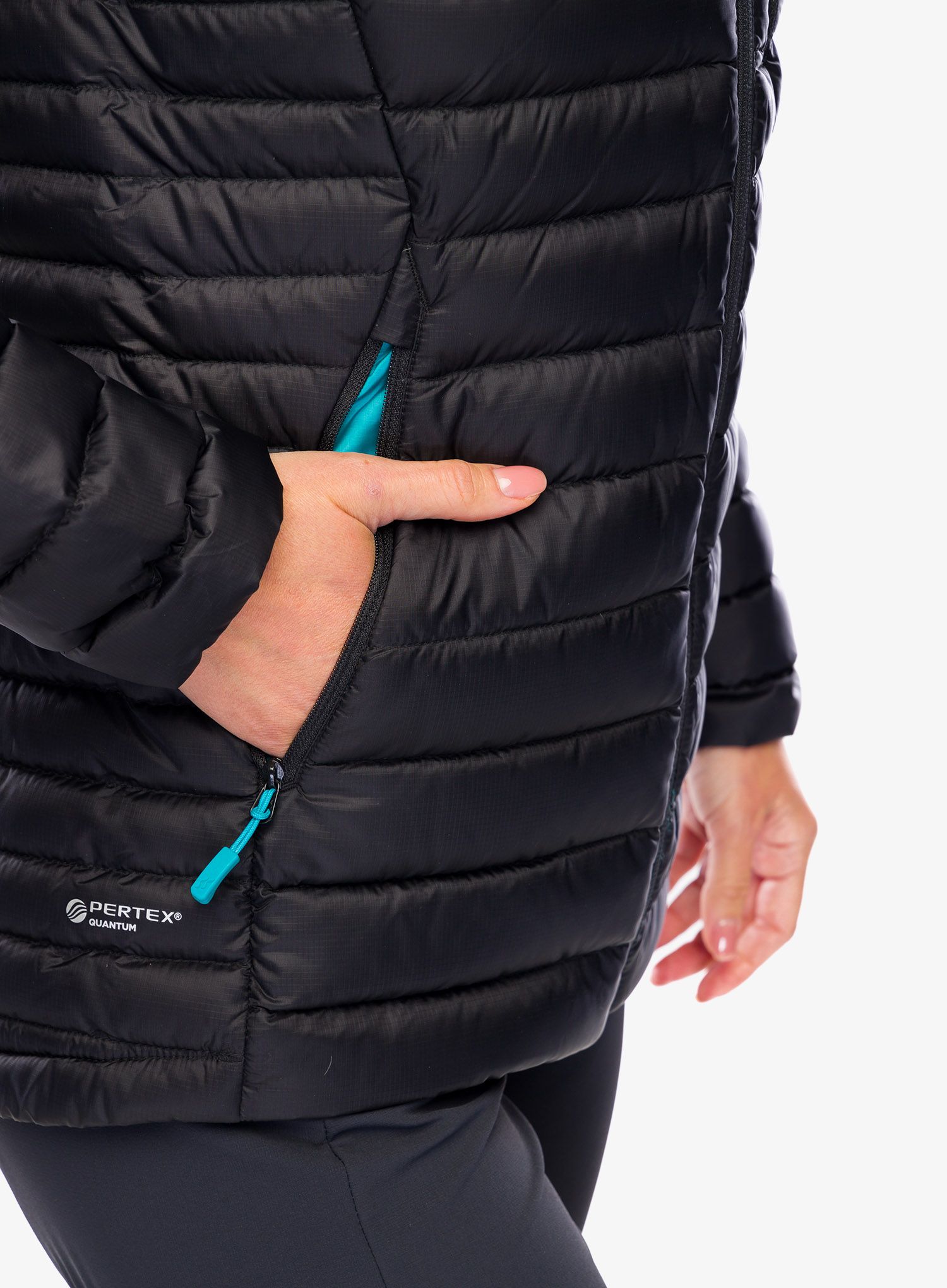 Ženska puhovka Rab Microlight Alpine Long Jacket - black