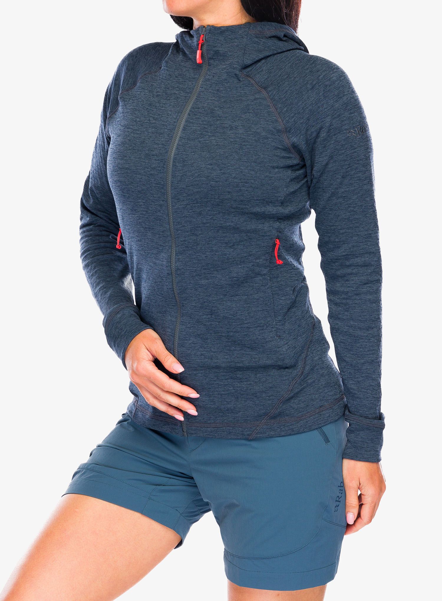 Ženska jopa s kapuco Rab Nexus Hoody - steel
